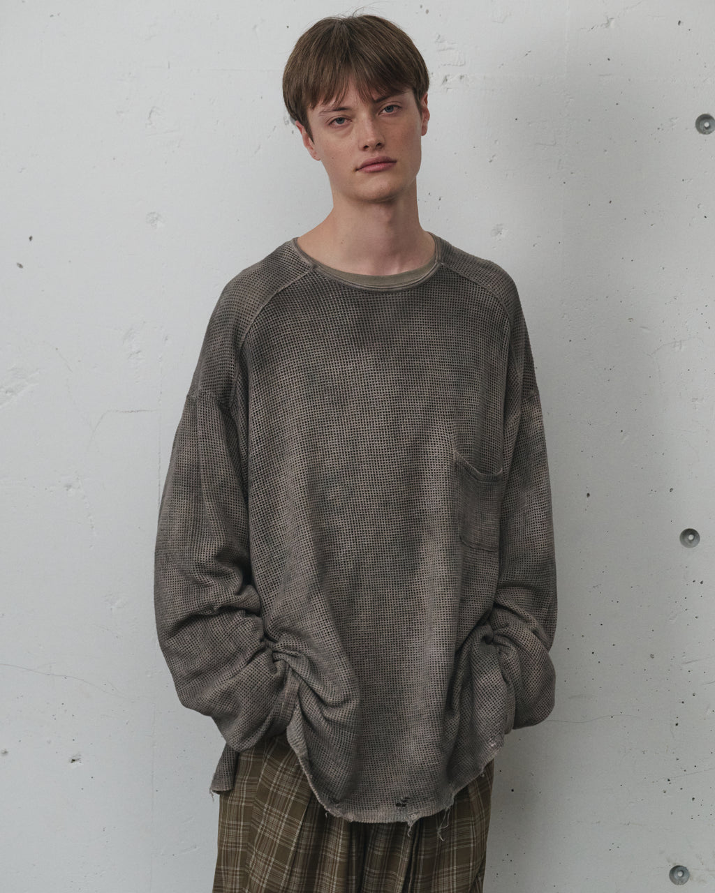 ancellm UNEVENNESS MESH LS (BLACK) メッシュ UNEVENNESS MESH LS(BLACK) – ANCELLM