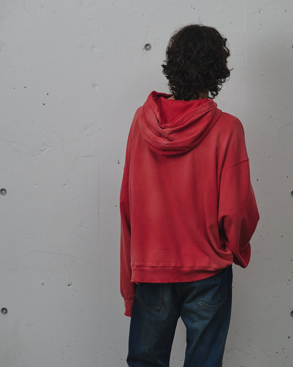 LIGHT LOOP ZIP HOODIE(RED)