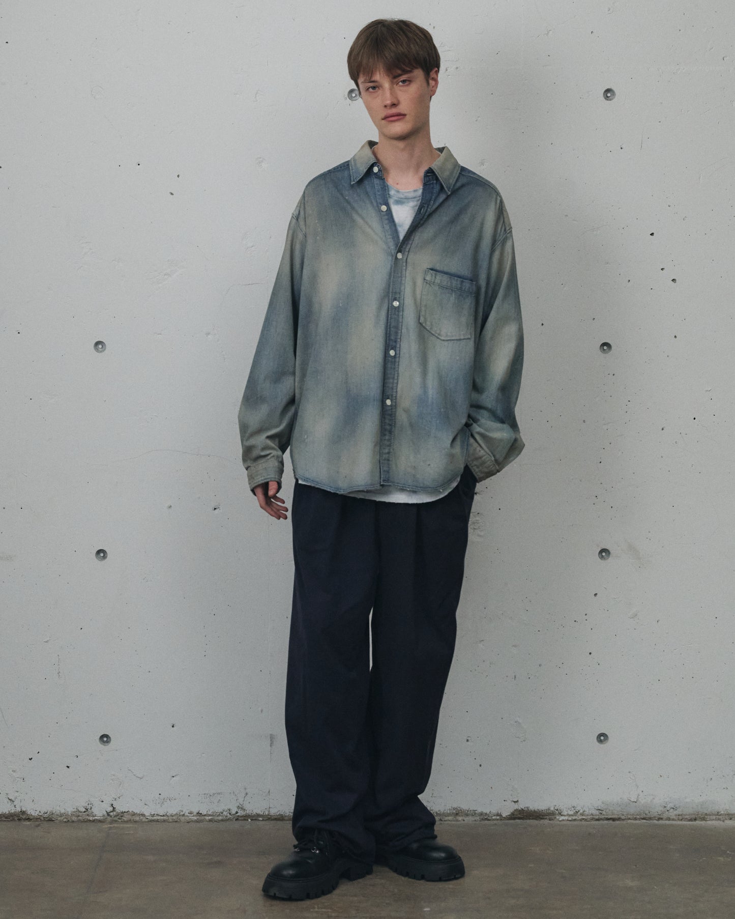 DENIM DRESS SHIRT(INDIGO)