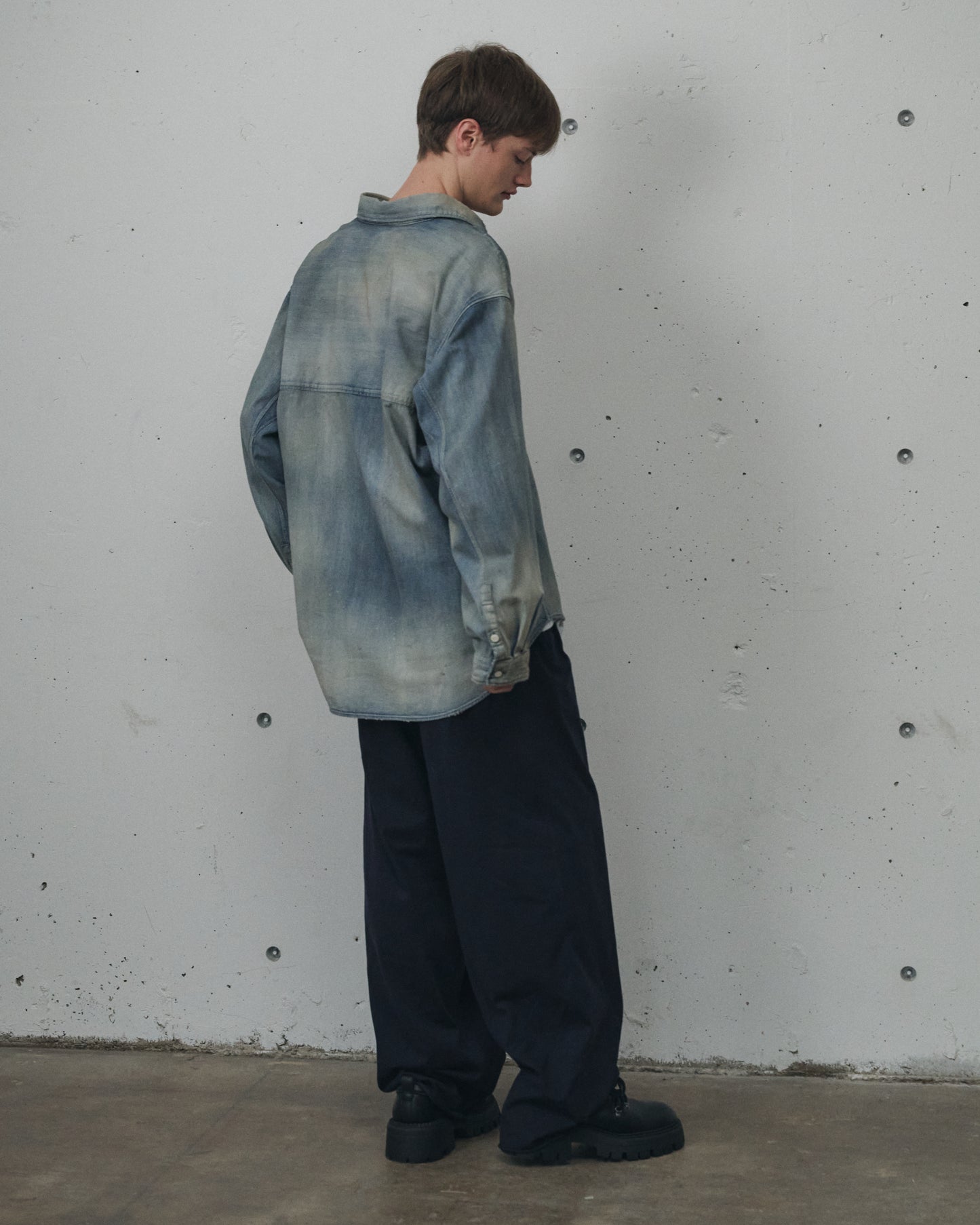 DENIM DRESS SHIRT(INDIGO)