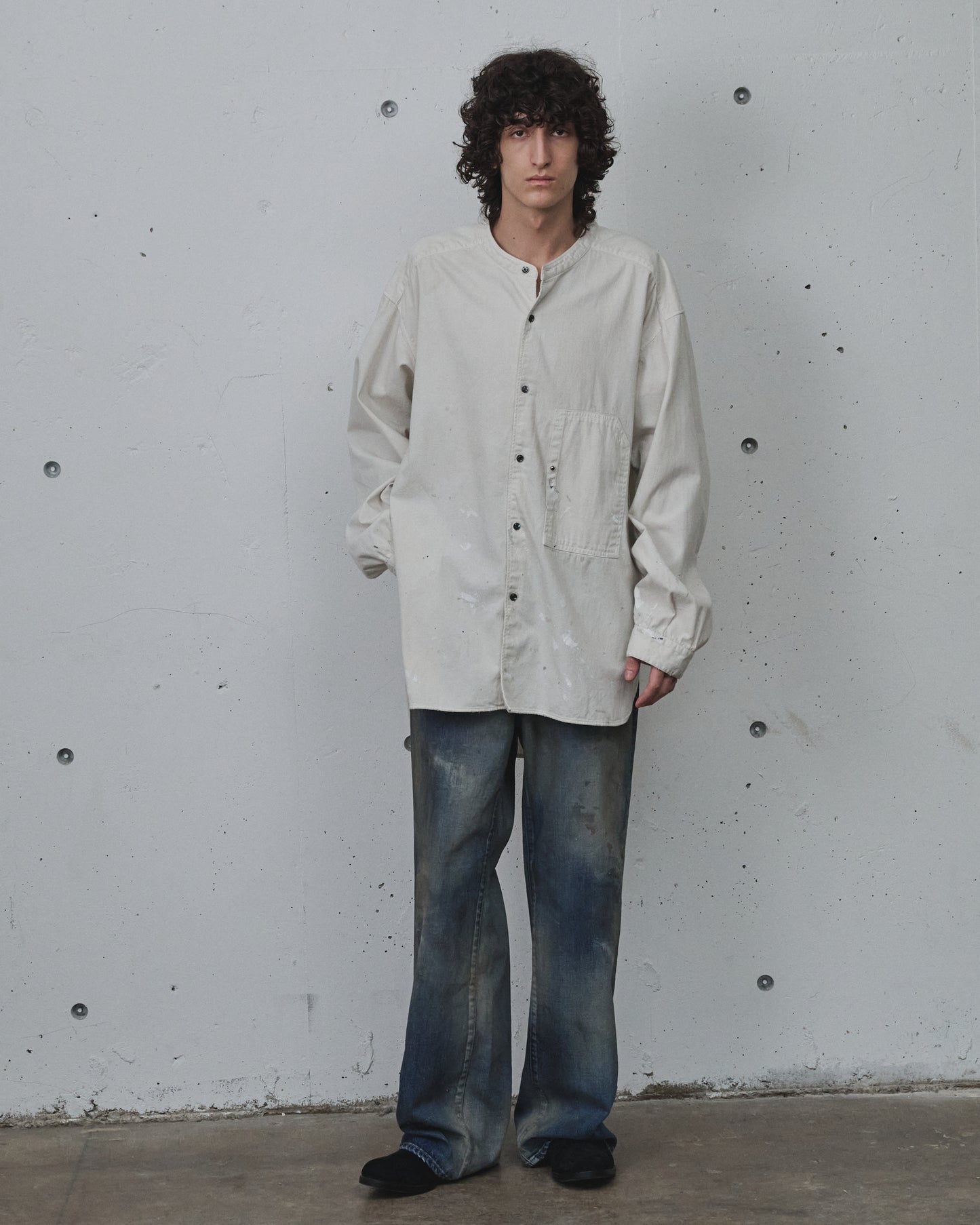 AGING MIDDLE STRAIGHT 5P DENIM PANTS(INDIGO)