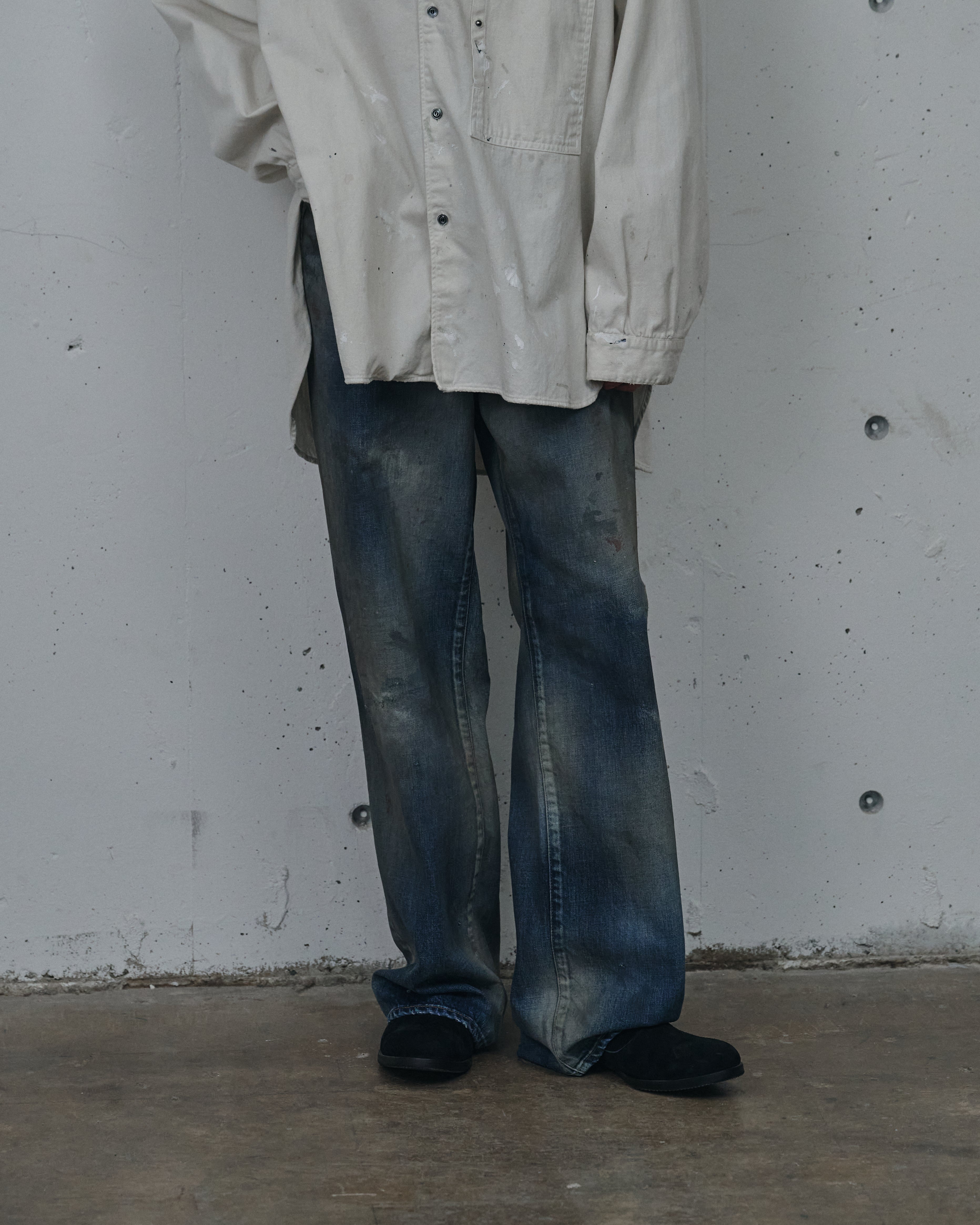 AGING MIDDLE STRAIGHT 5P DENIM PANTS(INDIGO) – ANCELLM