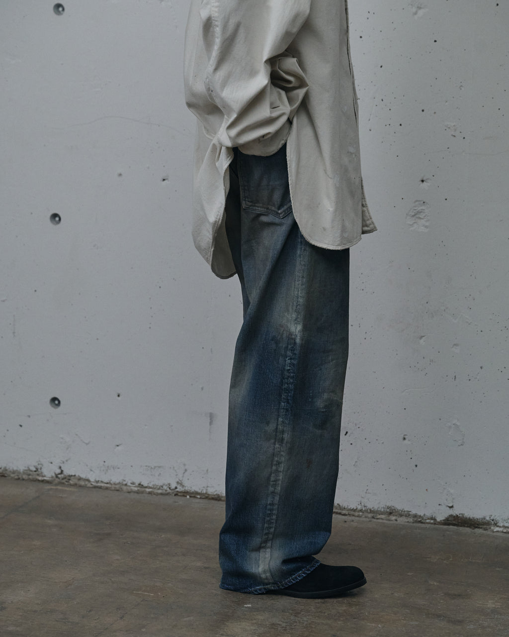 AGING MIDDLE STRAIGHT 5P DENIM PANTS(INDIGO)