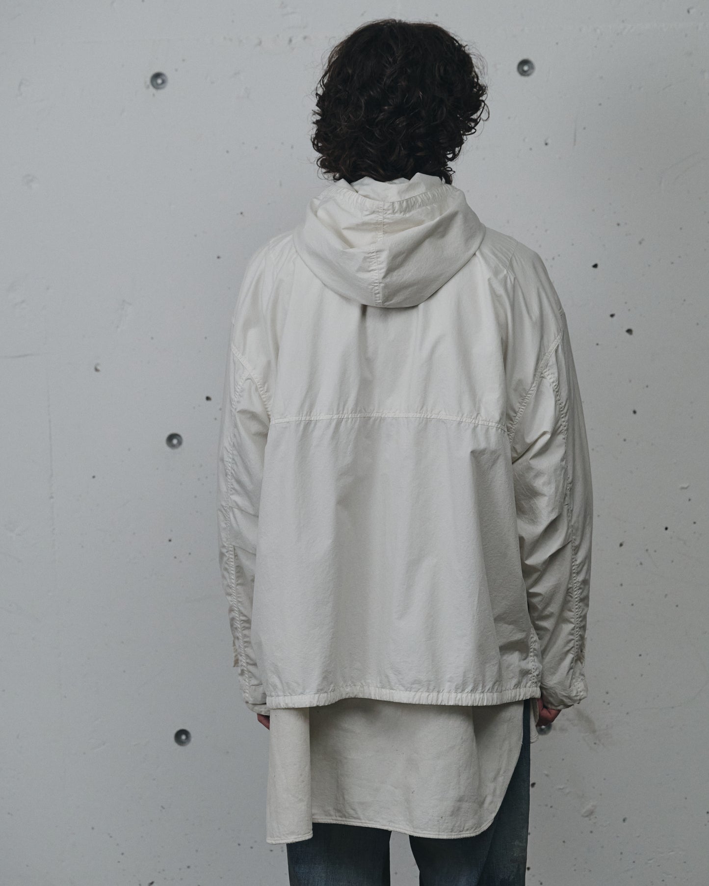 HOODED FIELD SHIRT JACKET(WHITE)