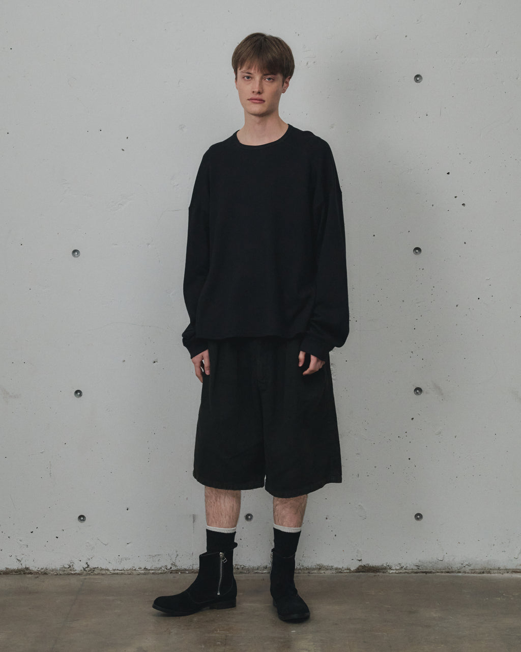 C/R DUCK SHORT PANTS(BLACK)