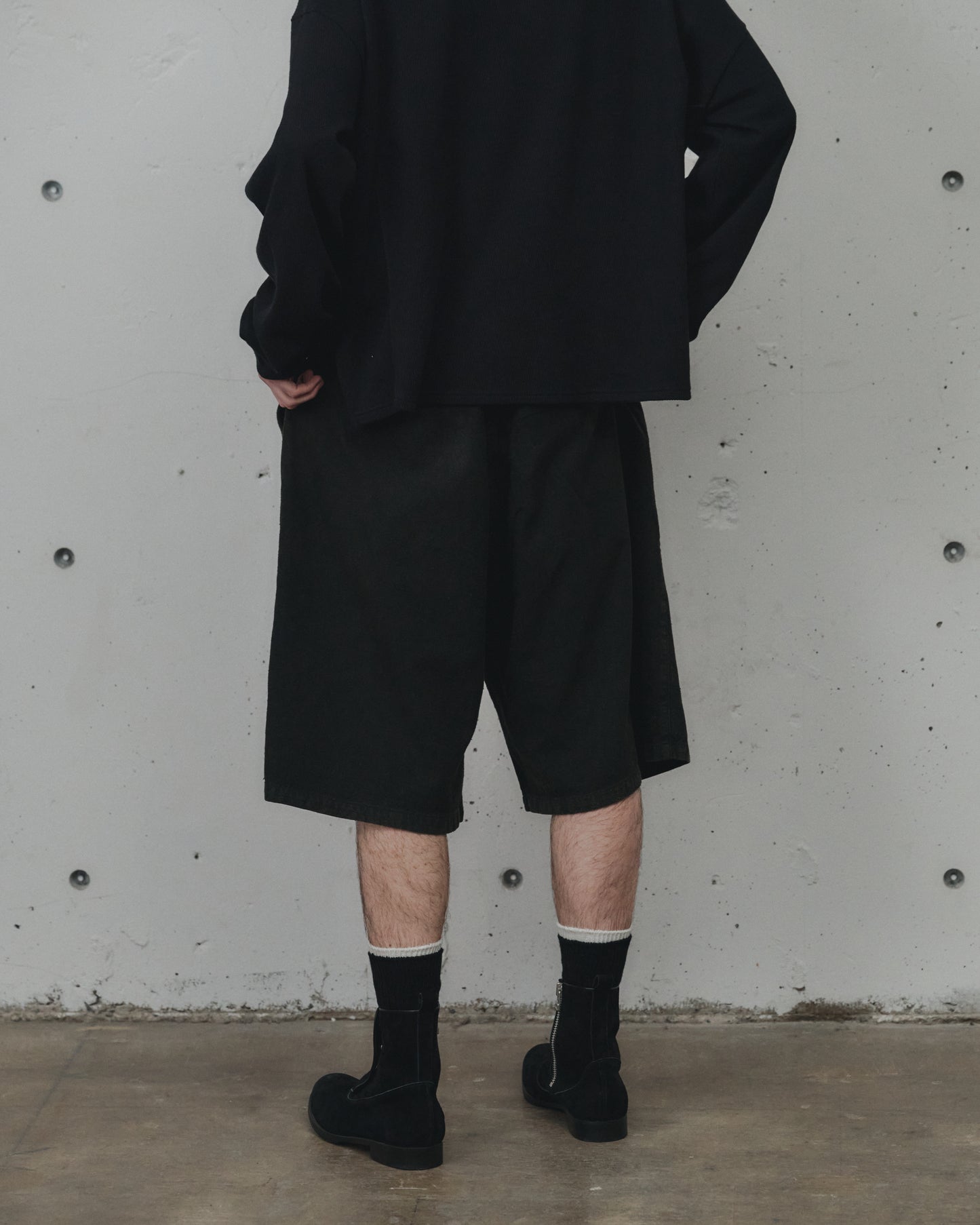 C/R DUCK SHORT PANTS(BLACK)