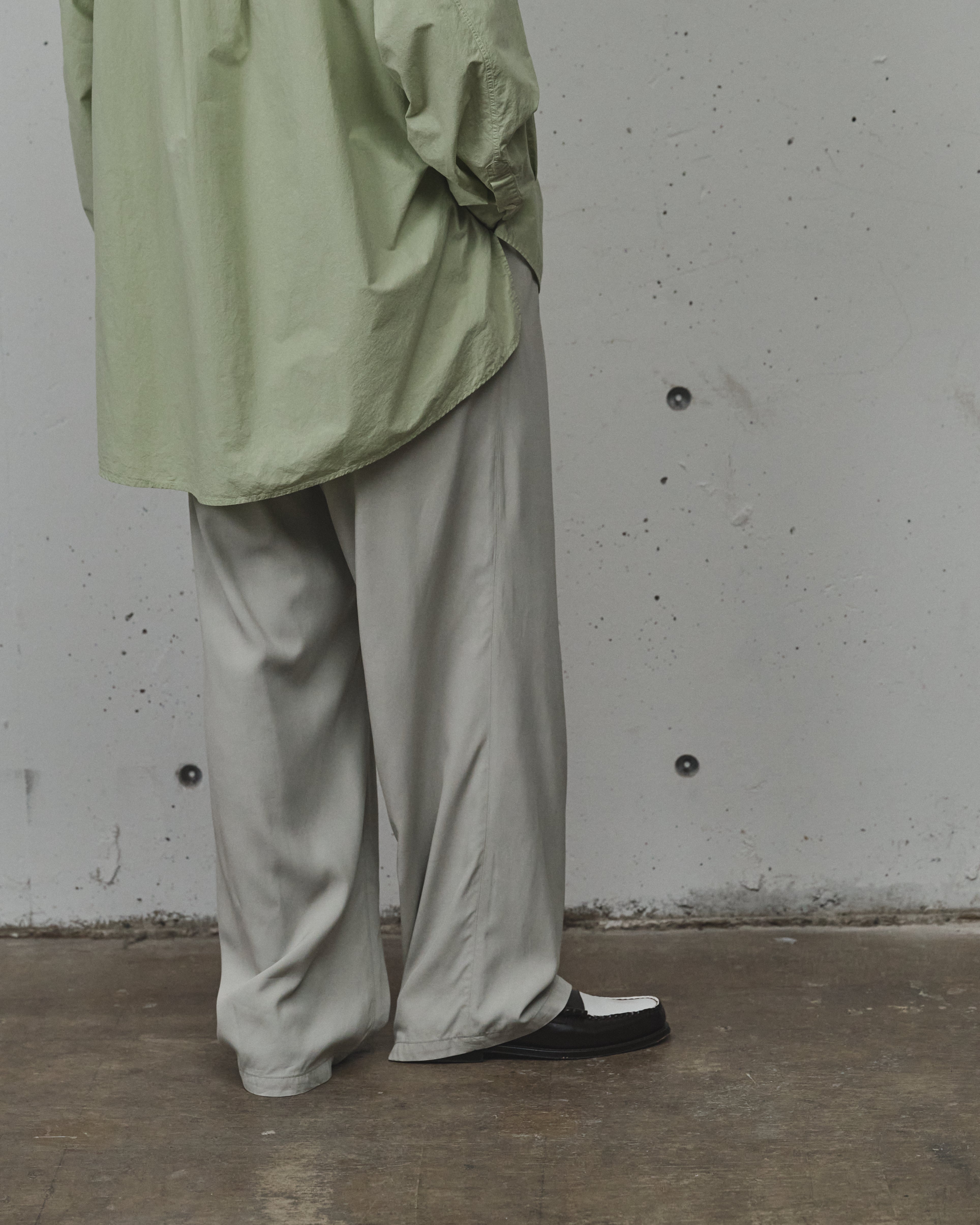 VISCOSE BELT-LESS TROUSERS(MINT) – ANCELLM