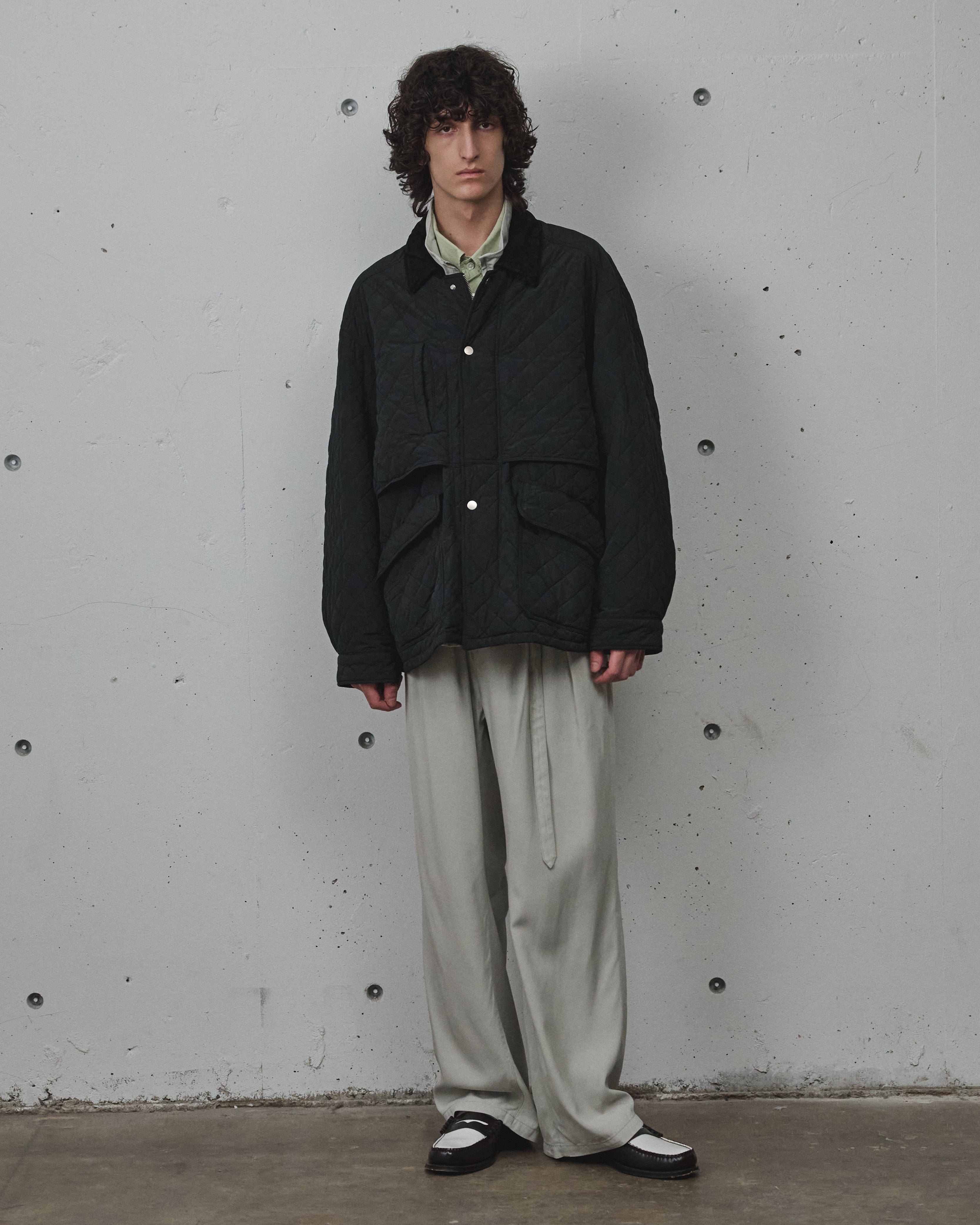 NYLON QUILTING JACKET(BLACK) – ANCELLM