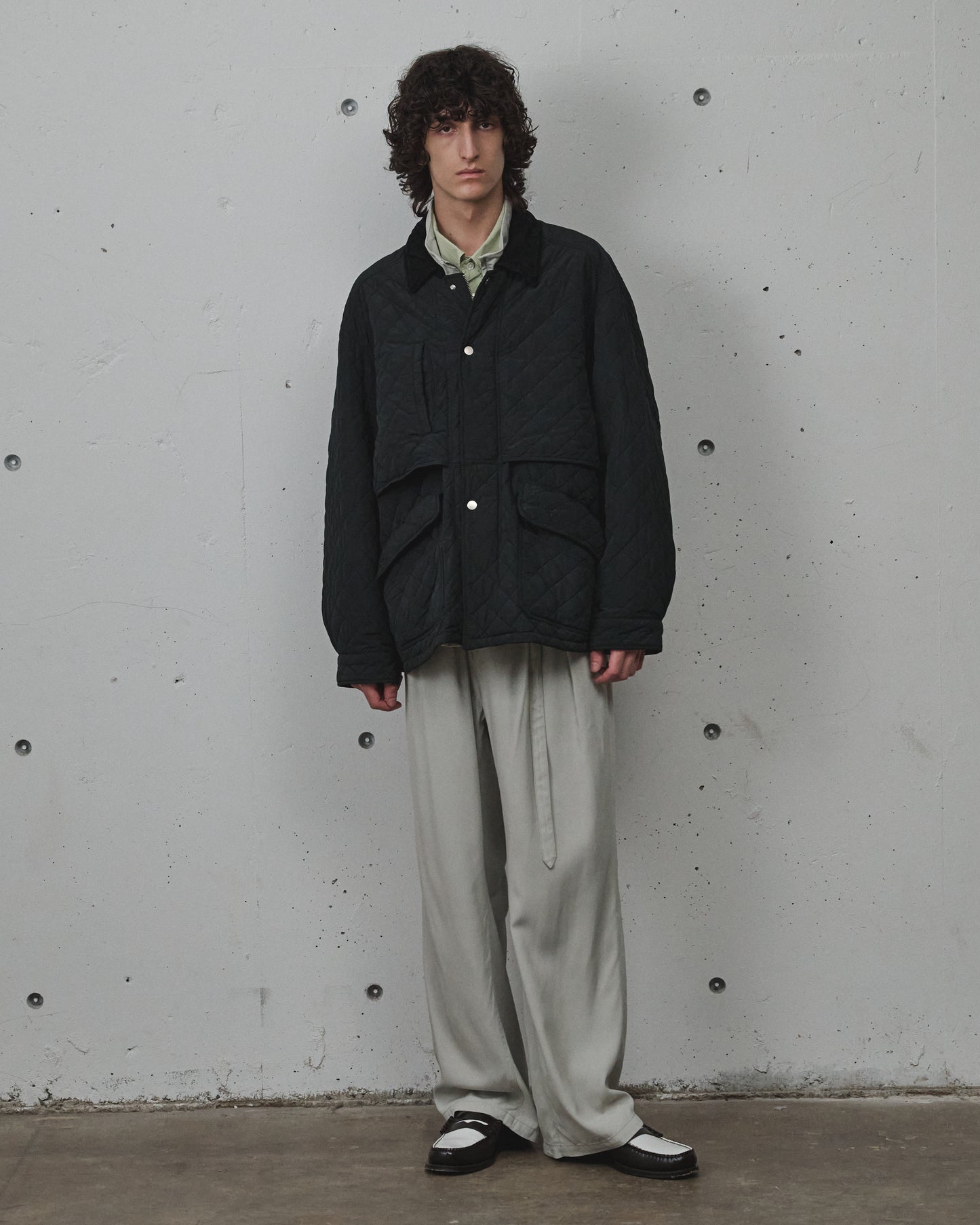 NYLON QUILTING JACKET(BLACK)