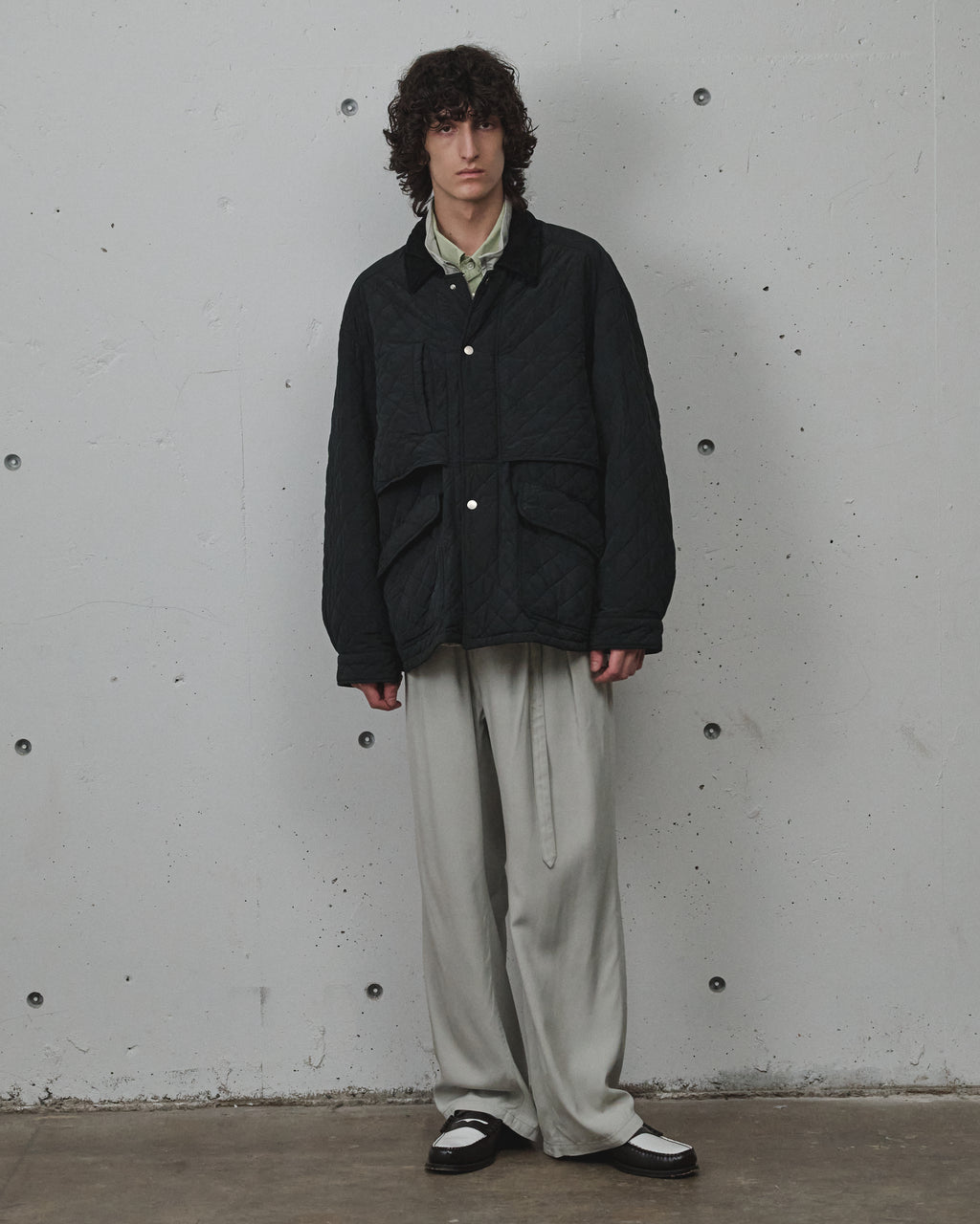 NYLON QUILTING JACKET(BLACK)