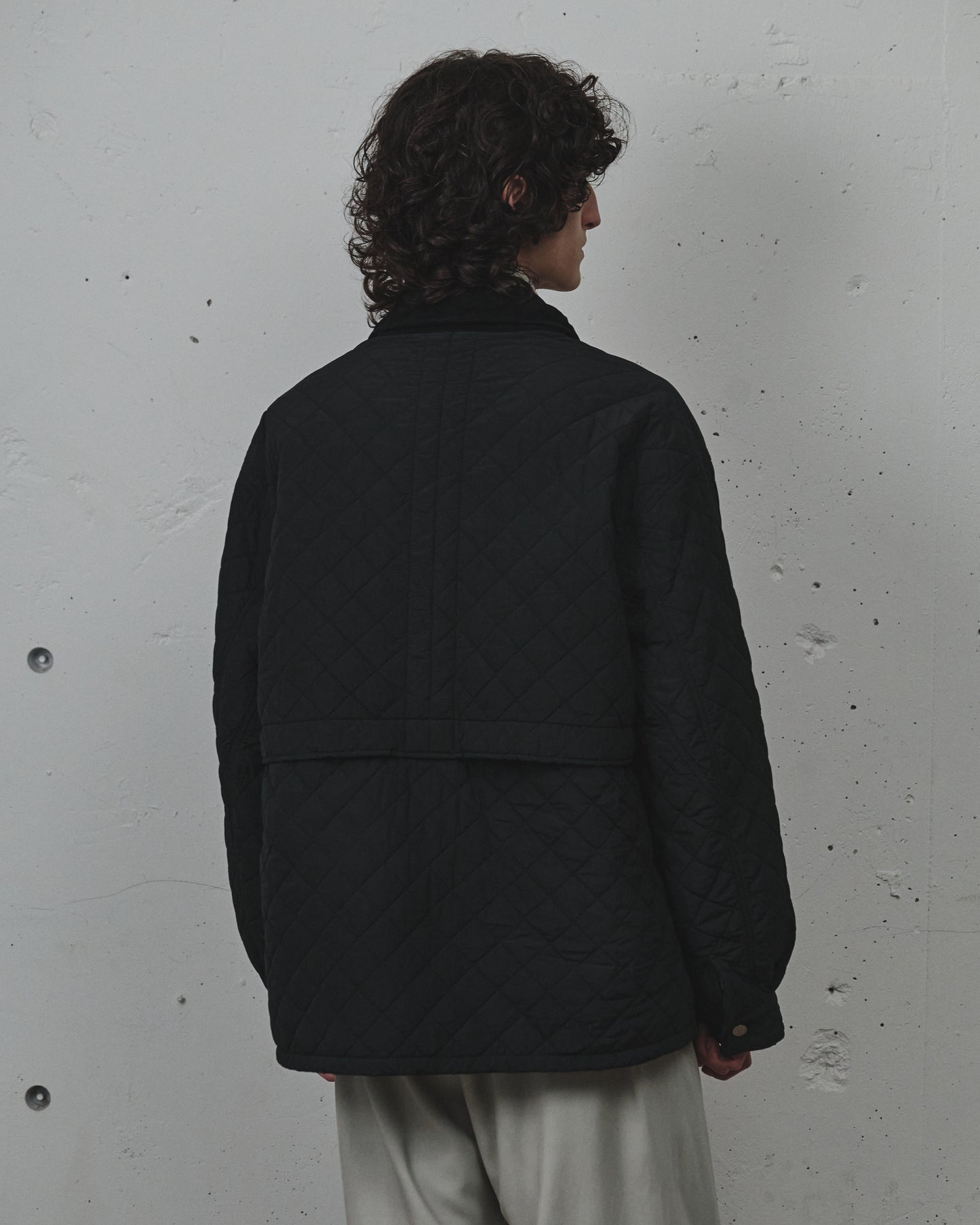 NYLON QUILTING JACKET(BLACK)