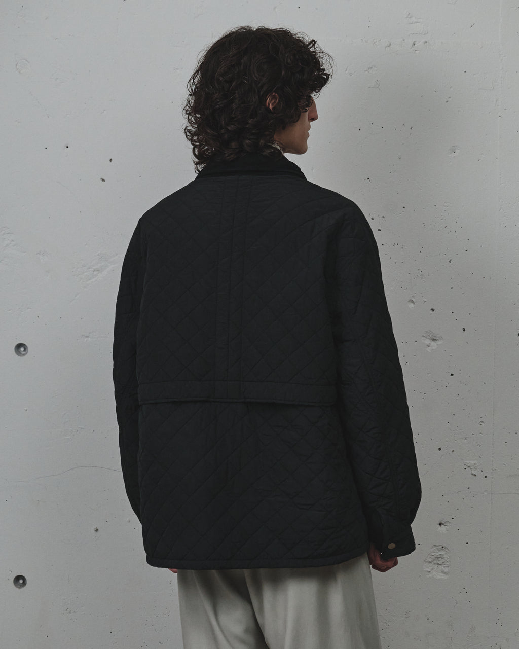 NYLON QUILTING JACKET(BLACK)