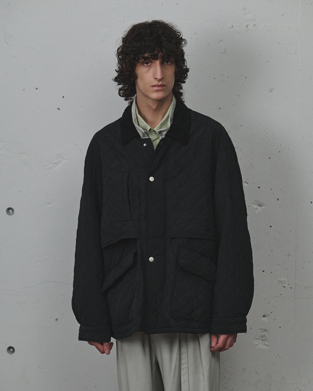 NYLON QUILTING JACKET(BLACK)