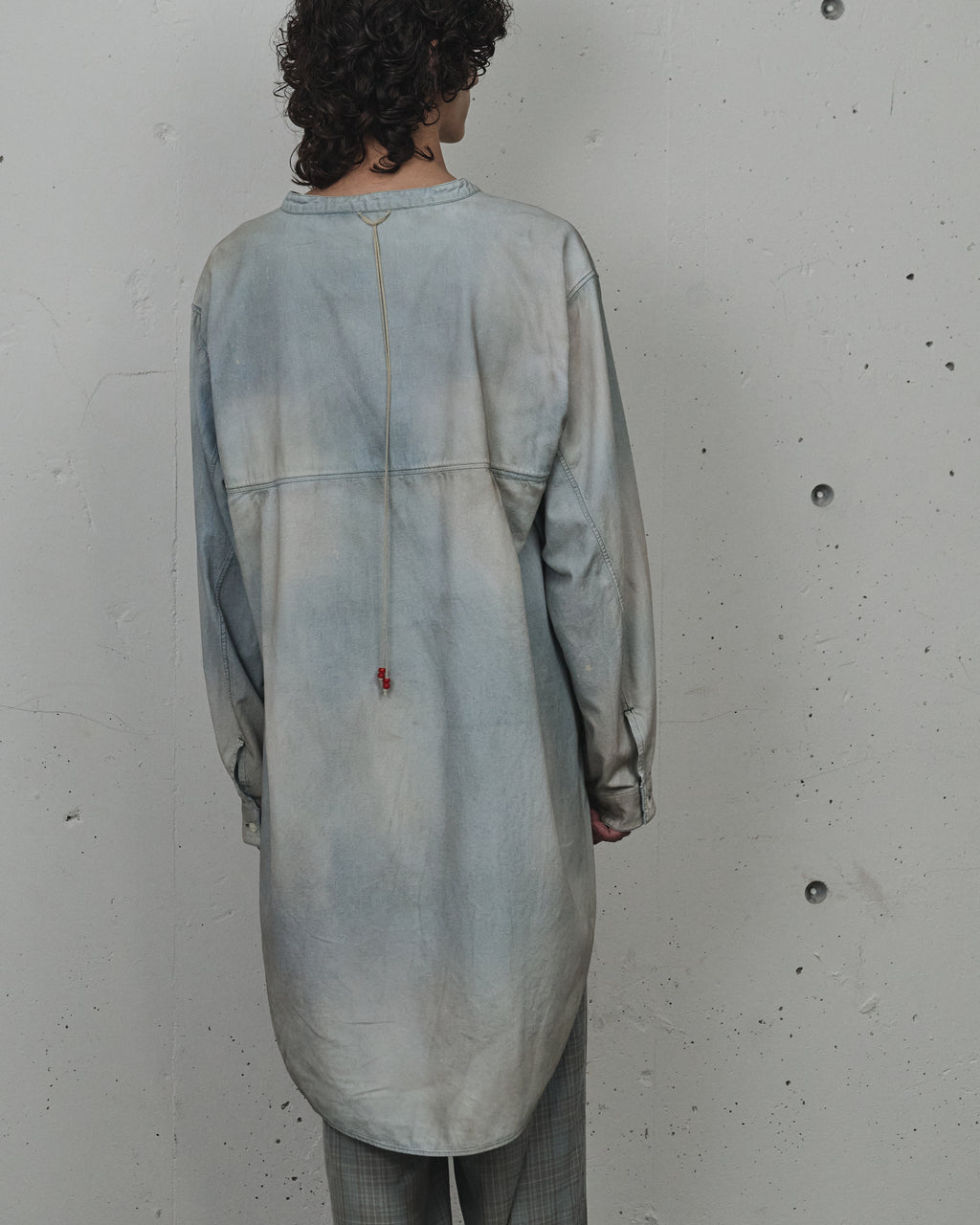 CHAMBRAY LONG SHIRT DRESS(INDIGO) – ANCELLM