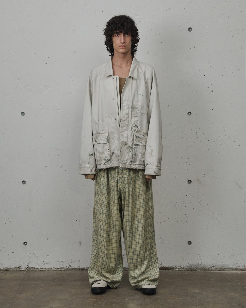 HIGHCOUNT DRILL AGING JACKET(OFF)