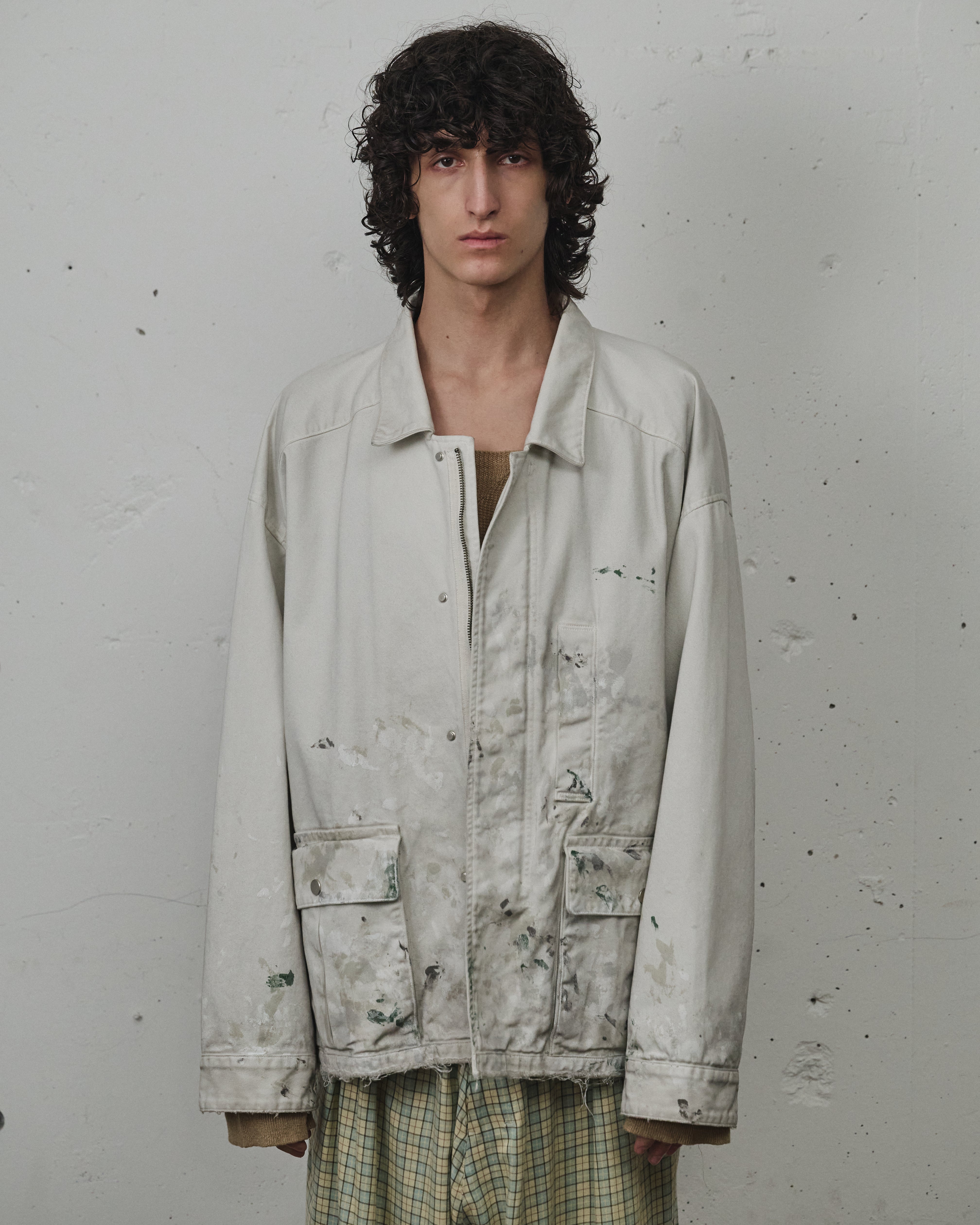 HIGHCOUNT DRILL AGING JACKET(OFF) – ANCELLM