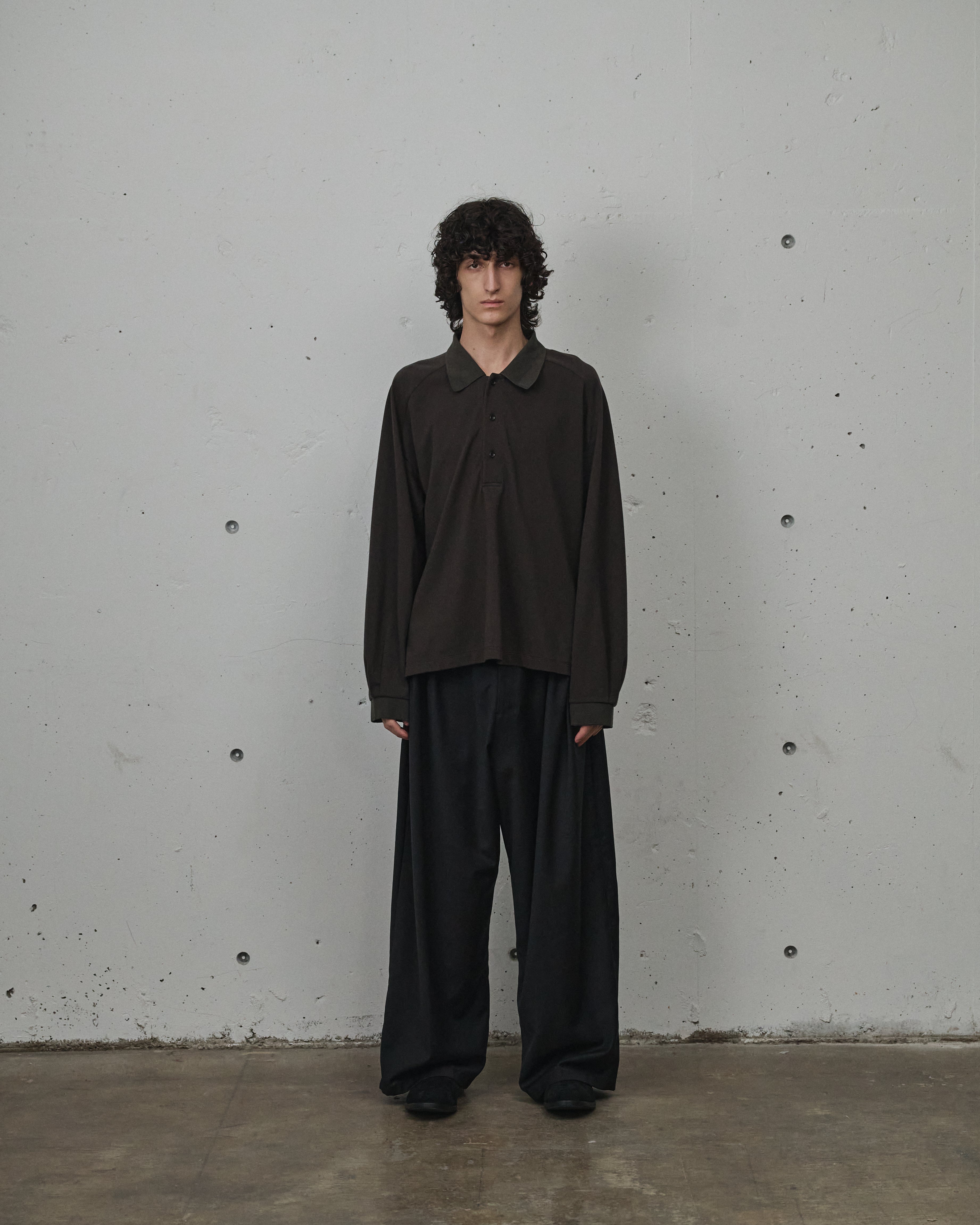 BELTED WOOL SLACKS(BLACK) – ANCELLM