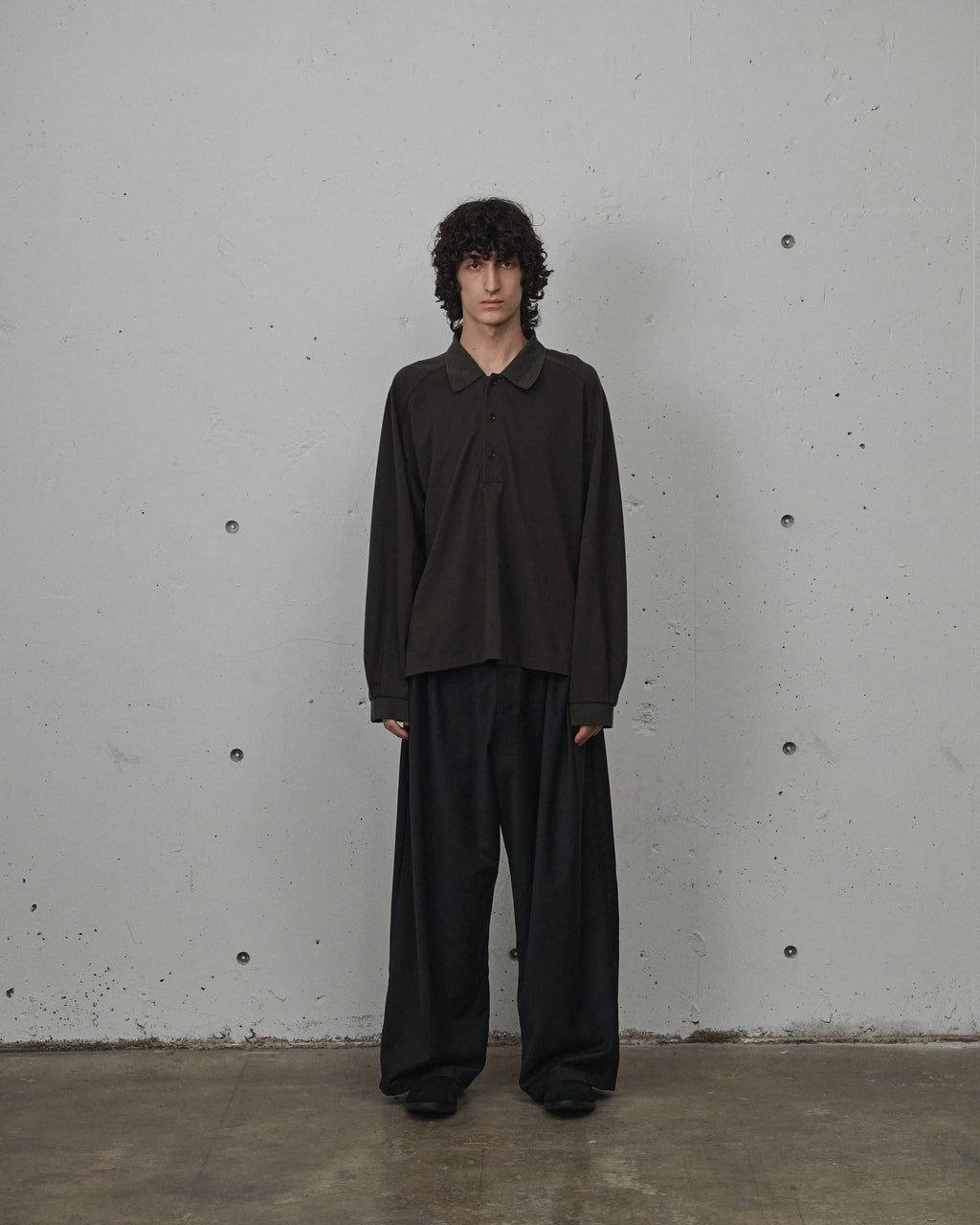 BELTED WOOL SLACKS(BLACK) – ANCELLM
