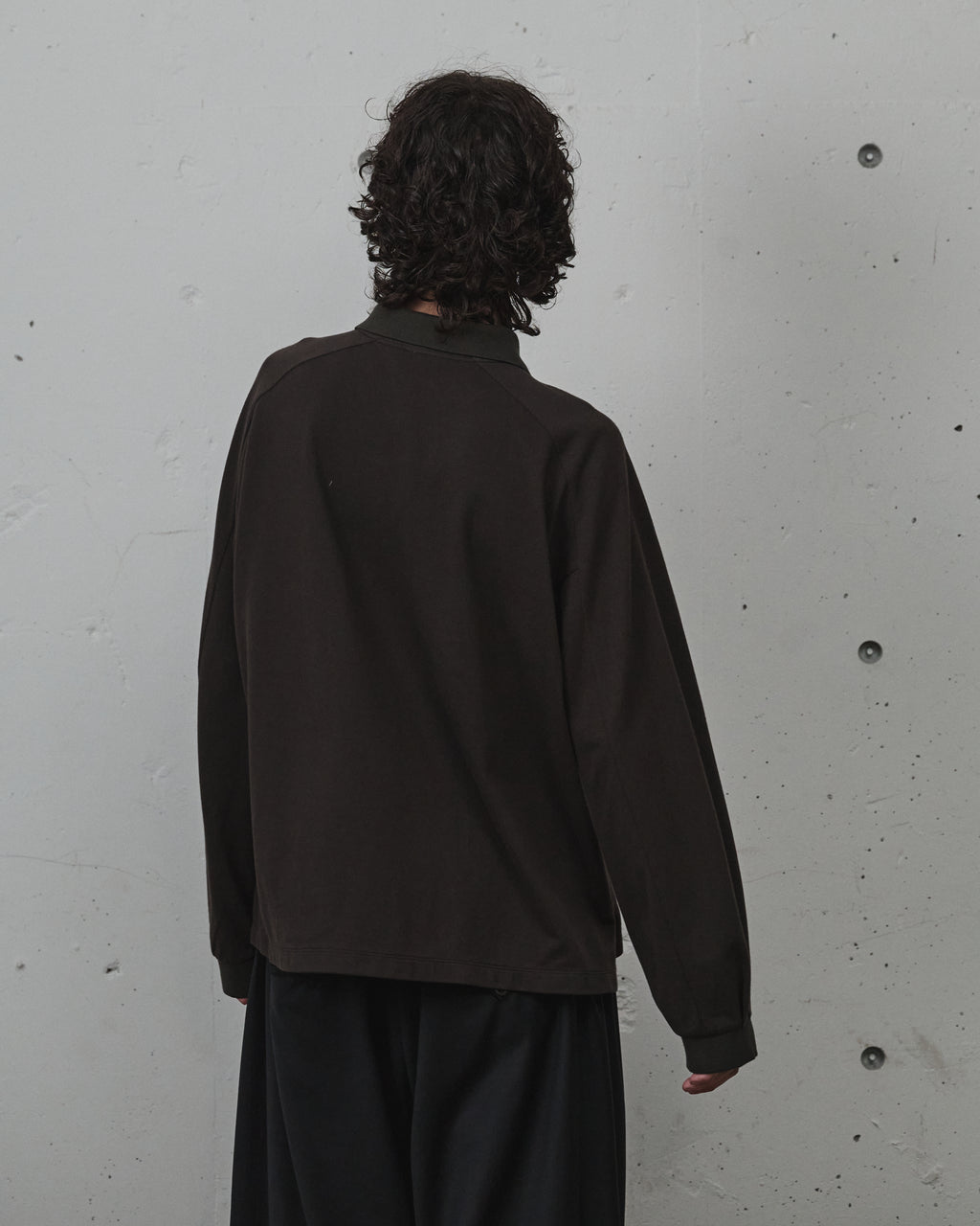 L/S POLO(BROWN)