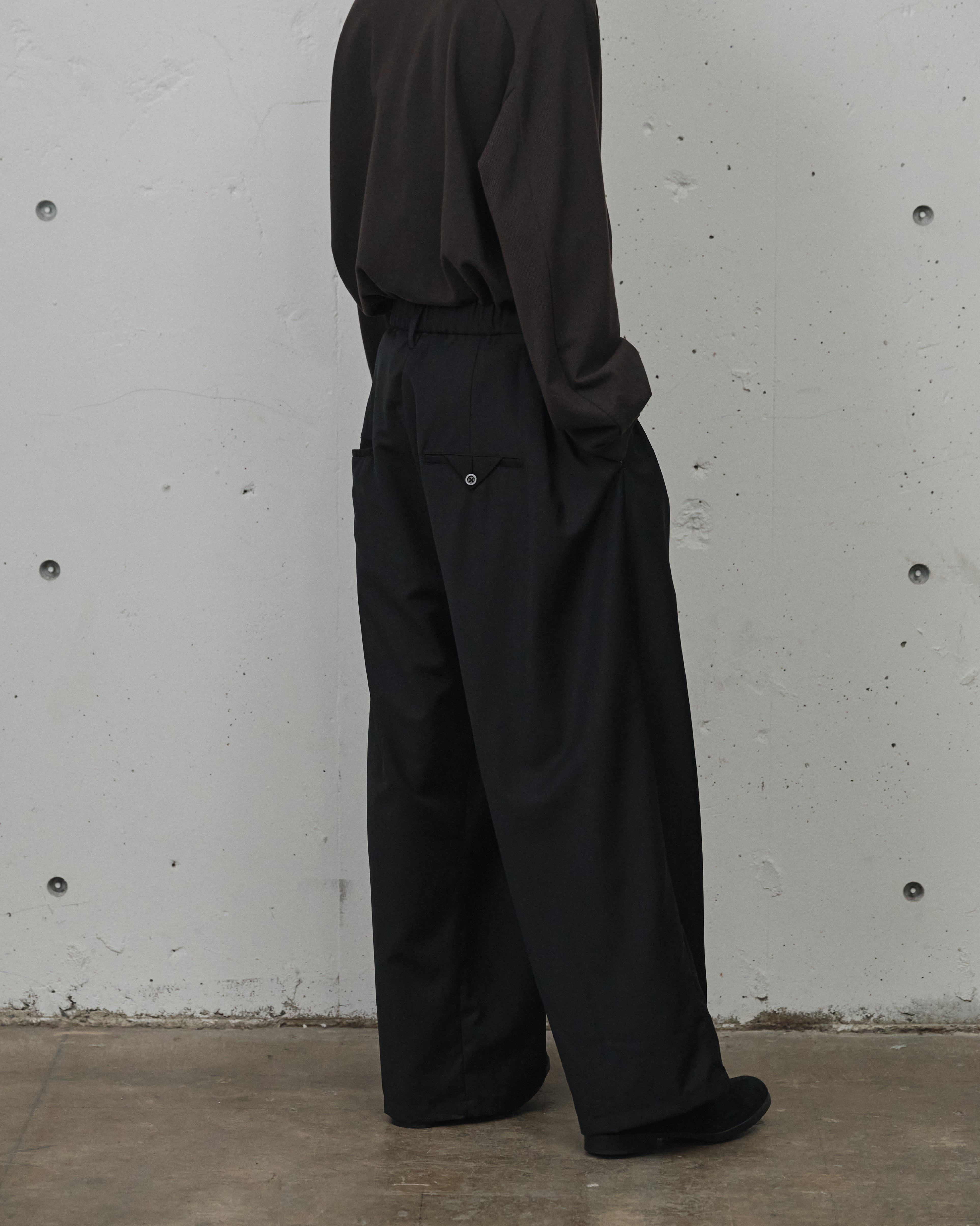 新品未使用ANCELLM BELTED WOOL SLACKS 1 完売品 BELTED WOOL SLACKS(BLACK) – ANCELLM