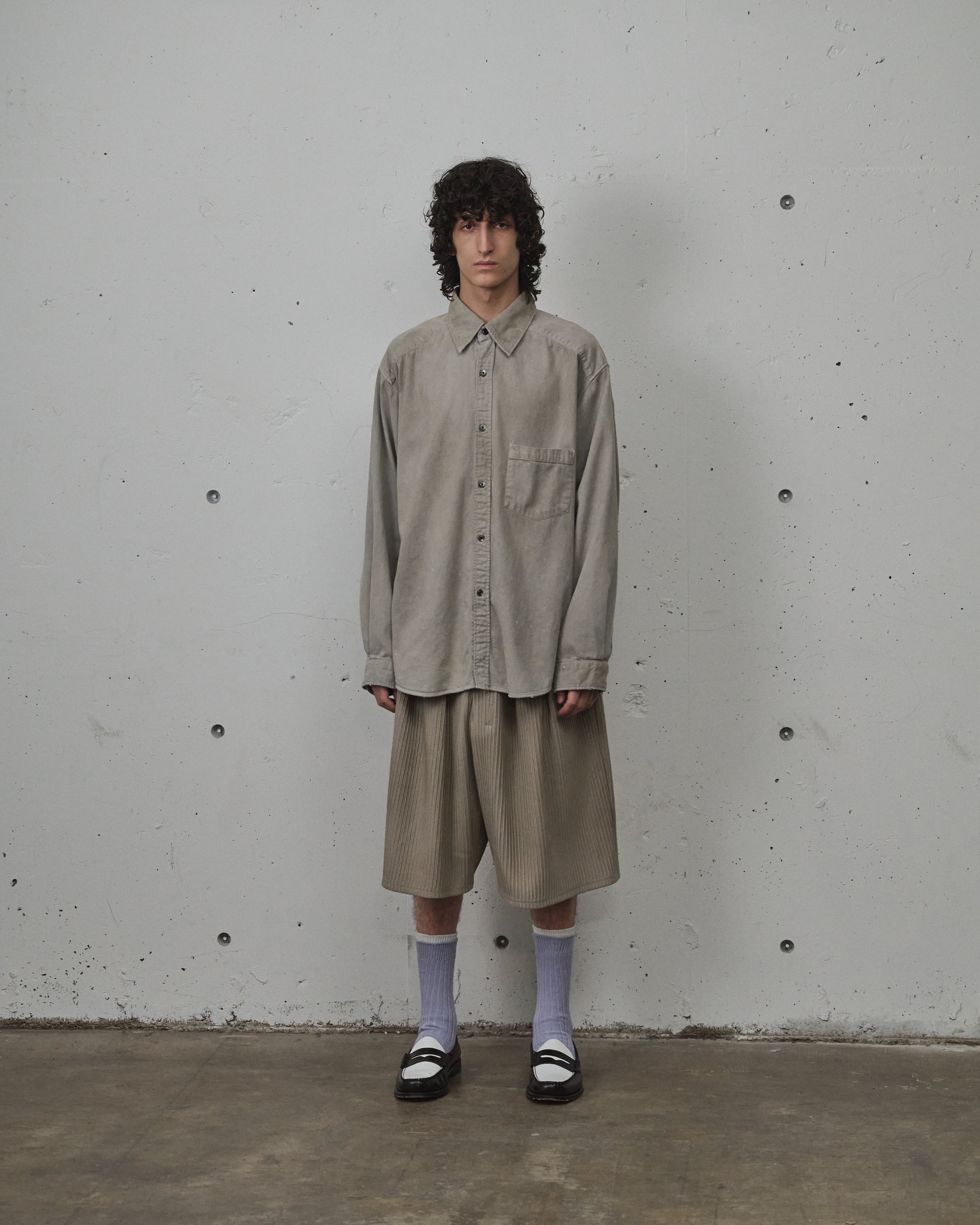 DENIM DRESS SHIRT(GRAY) – ANCELLM
