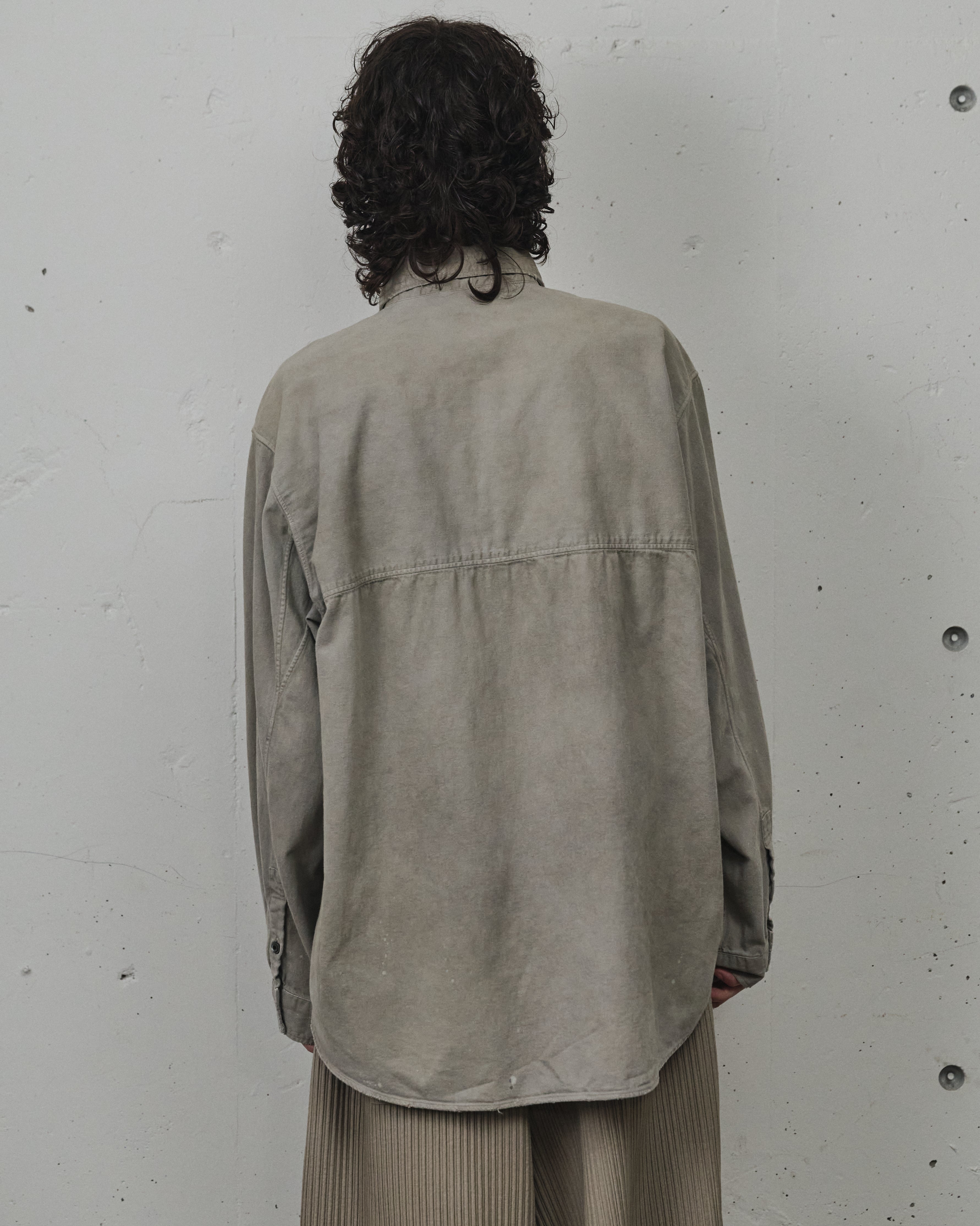 DENIM DRESS SHIRT(GRAY) – ANCELLM