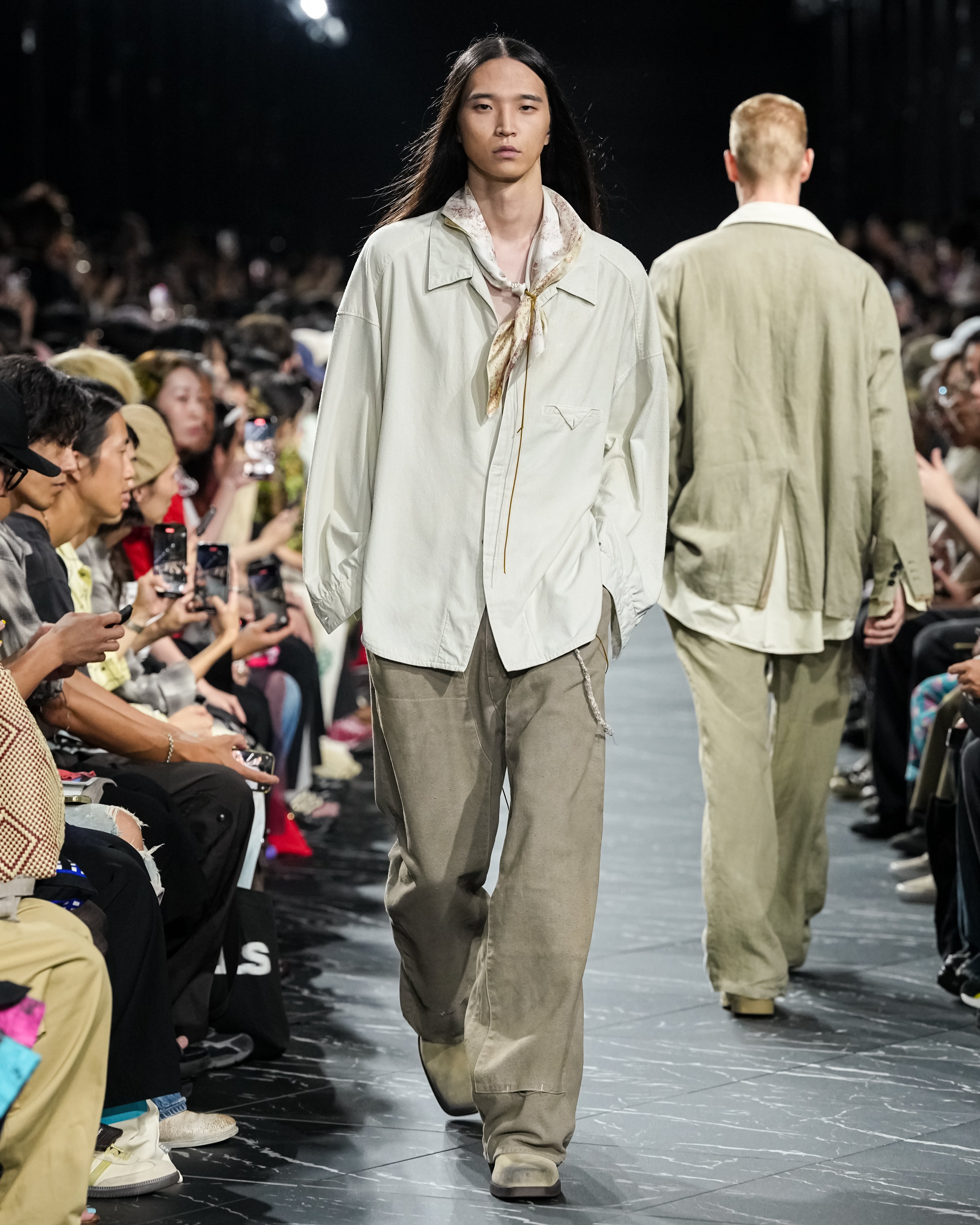ANCELLM アンセルム 26SS SILK NEP SHIRT シャツ SILK NEP LONG SHIRT(OFF) – ANCELLM