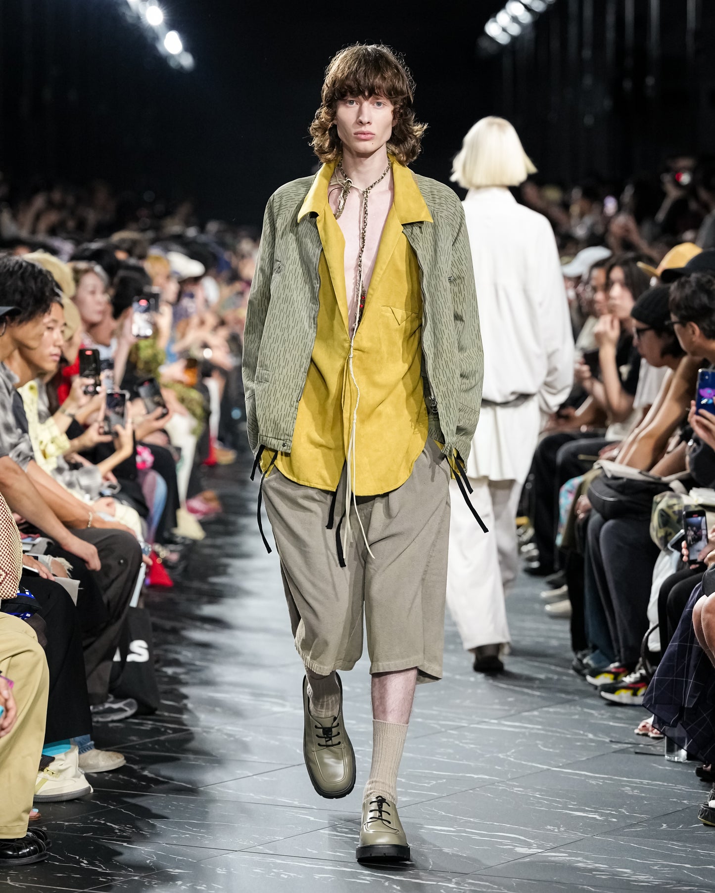 VEGAN SUEDE LONG SHIRT(YELLOW)