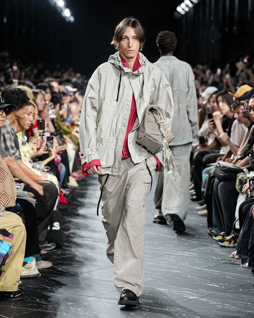 HOODED FIELD SHIRT JACKET(WHITE)