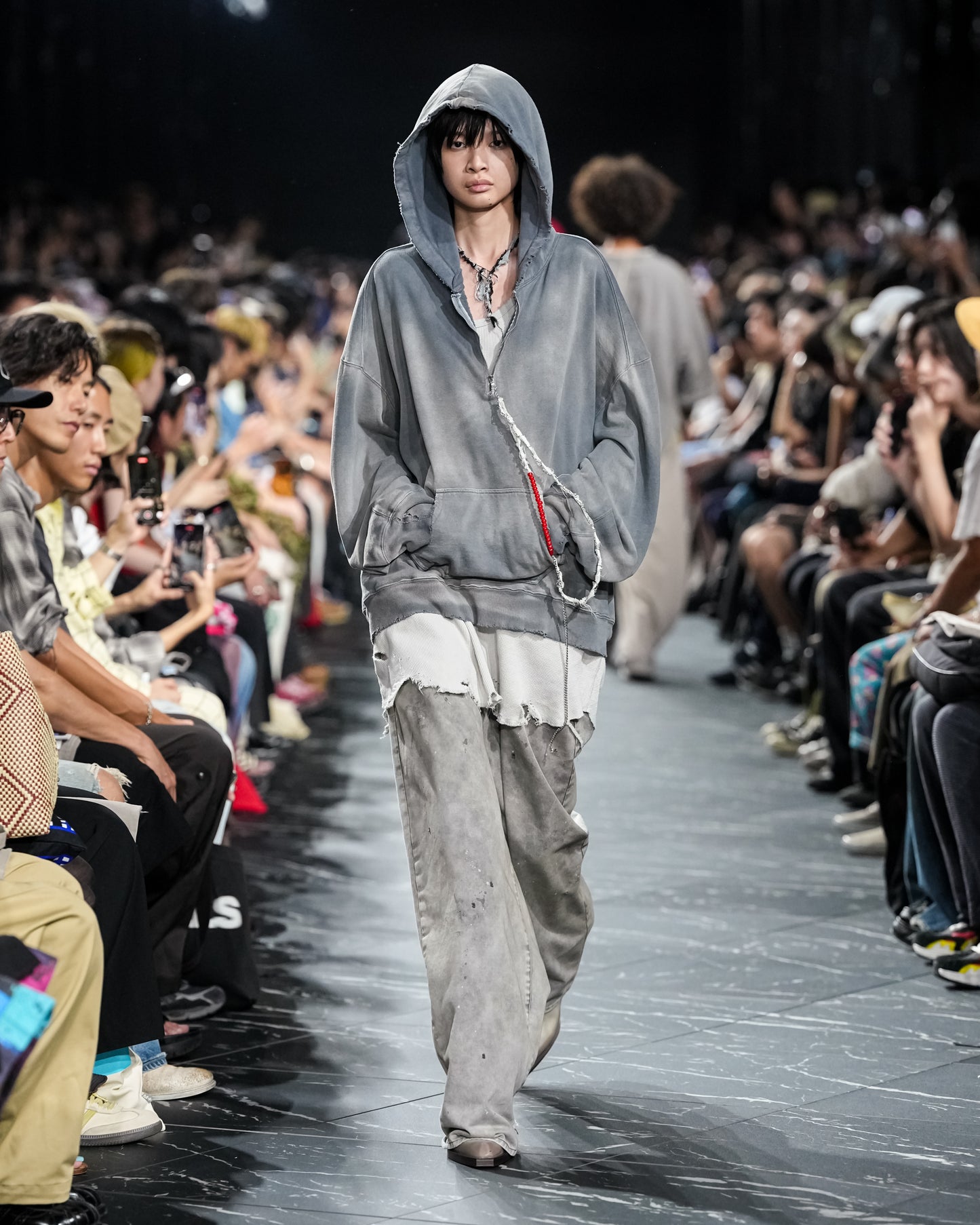 LIGHT LOOP ZIP HOODIE(GRAY)