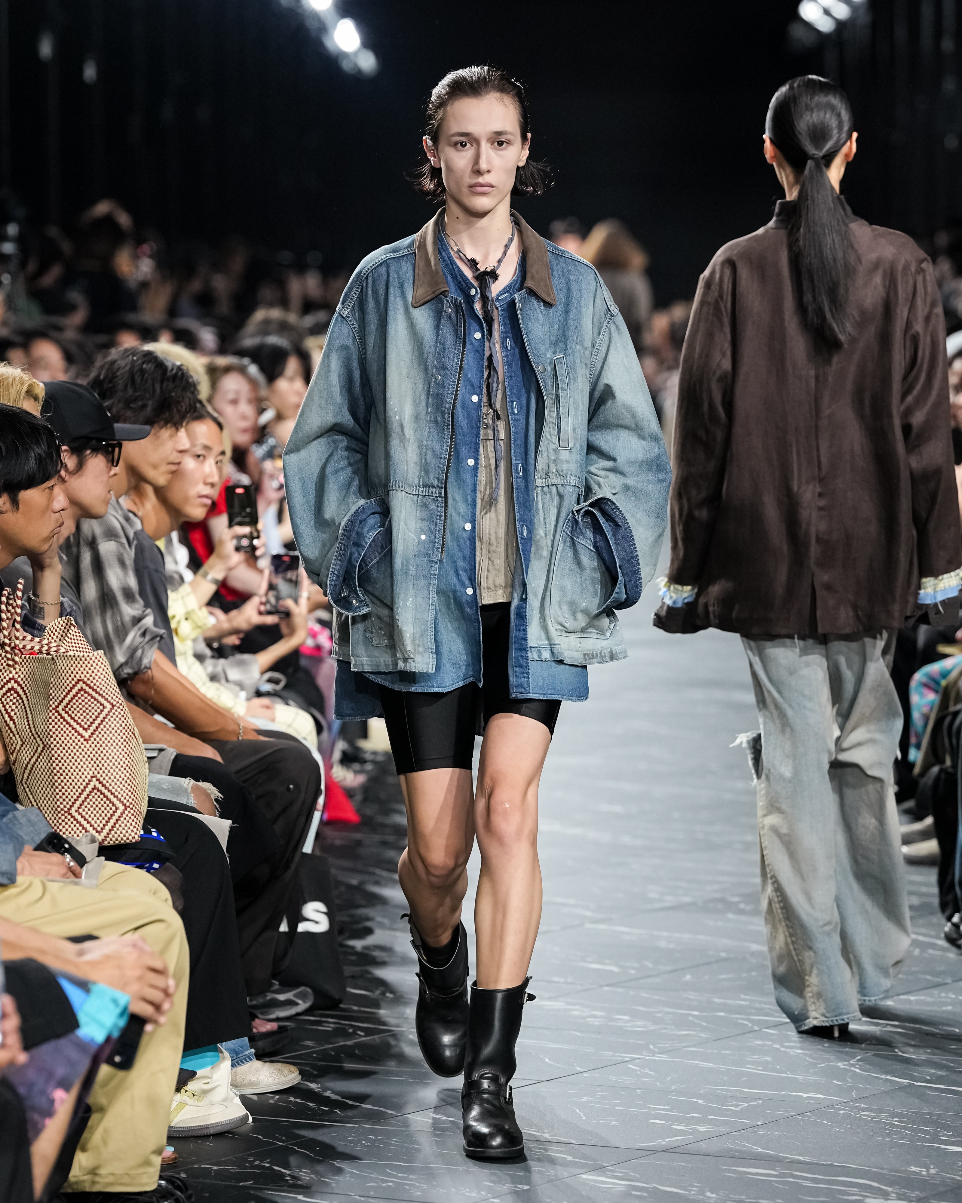 DENIM BAND COLLAR SHIRT(INDIGO) – ANCELLM