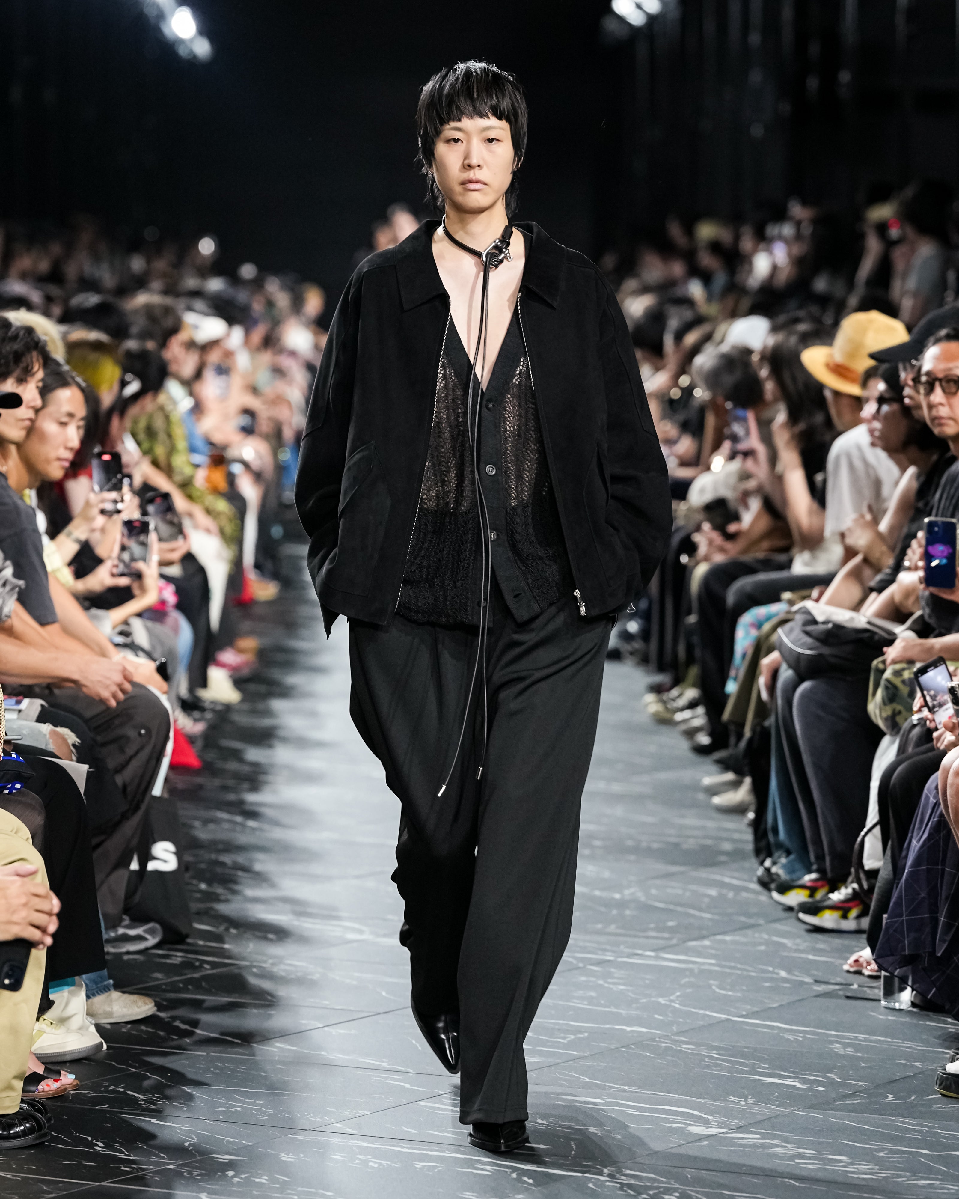 ANCELLM 26SS LACED KNIT CARDIGAN サイズ2 LACED KNIT CARDIGAN(BLACK) – ANCELLM