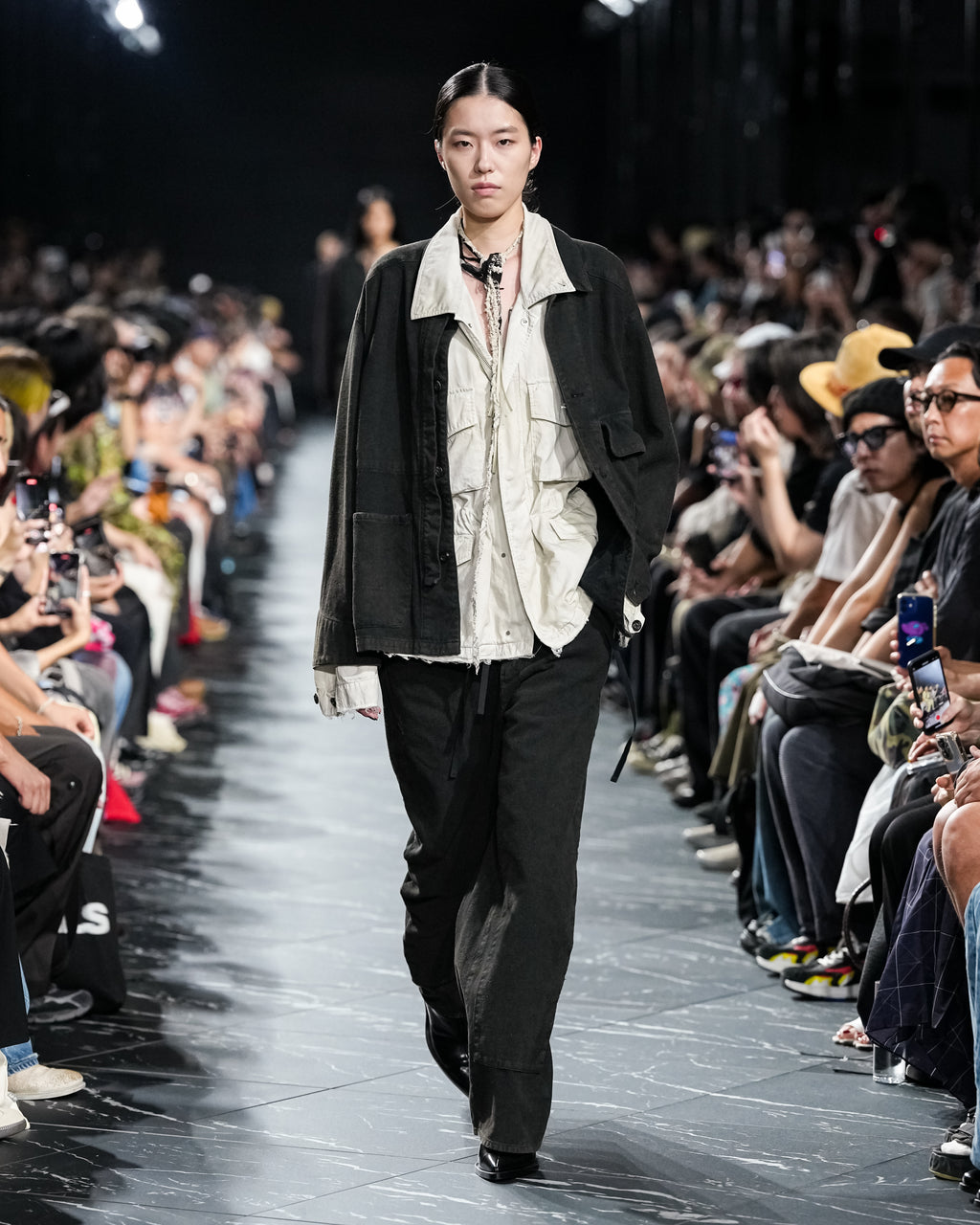 C/R DUCK DOUBLEKNEE PANTS(BLACK)