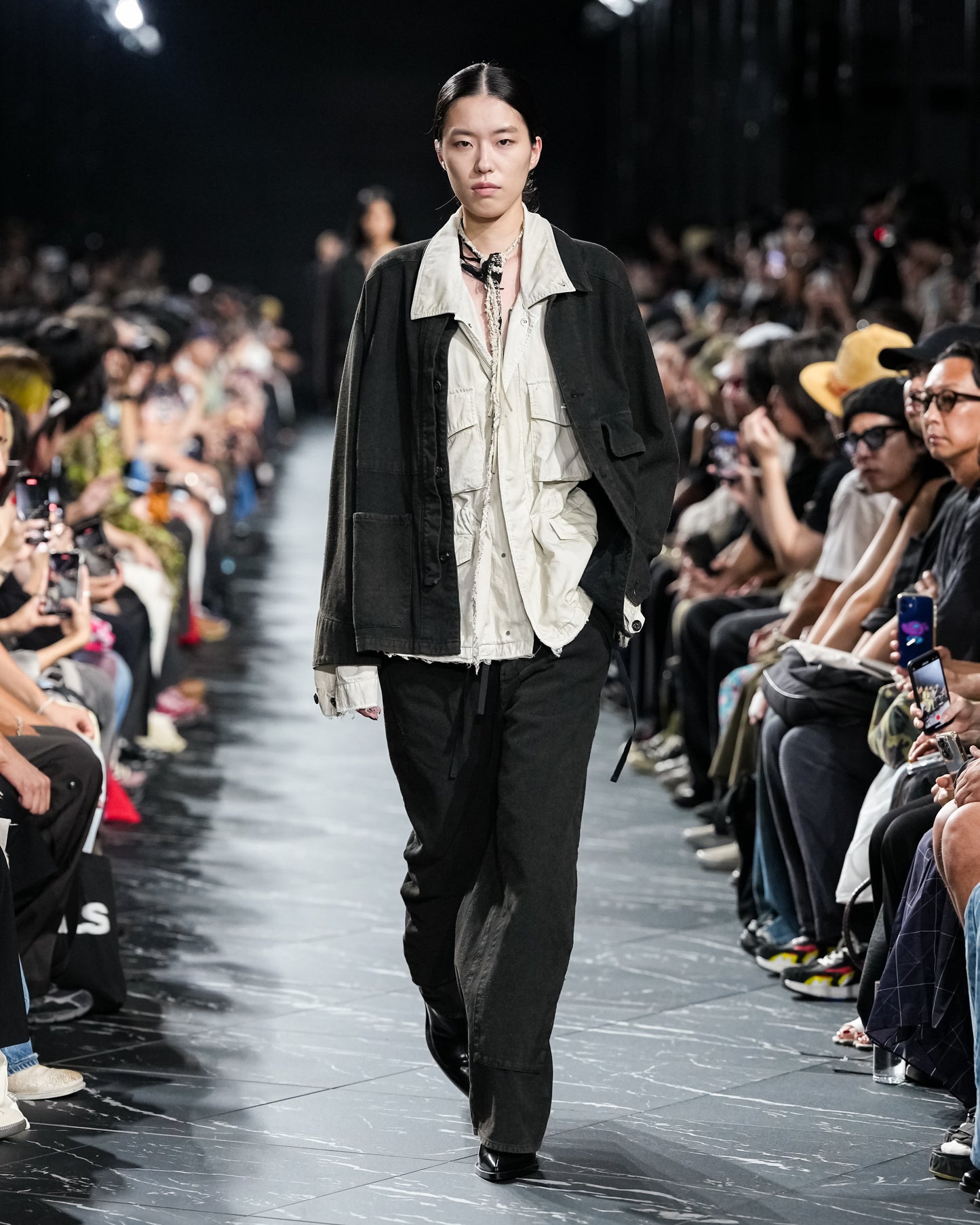 C/R DUCK COVERALL JACKET(BLACK)