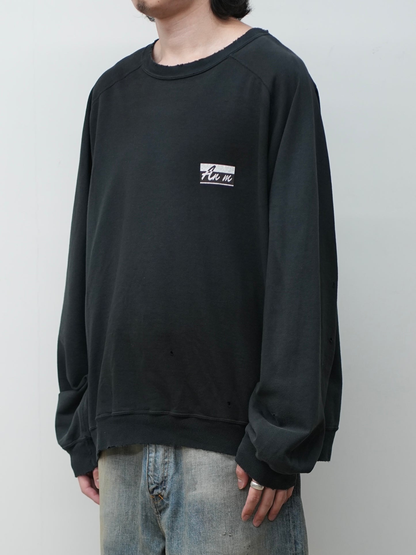 LIGHT LOOP SWEAT SHIRT(BLACK)