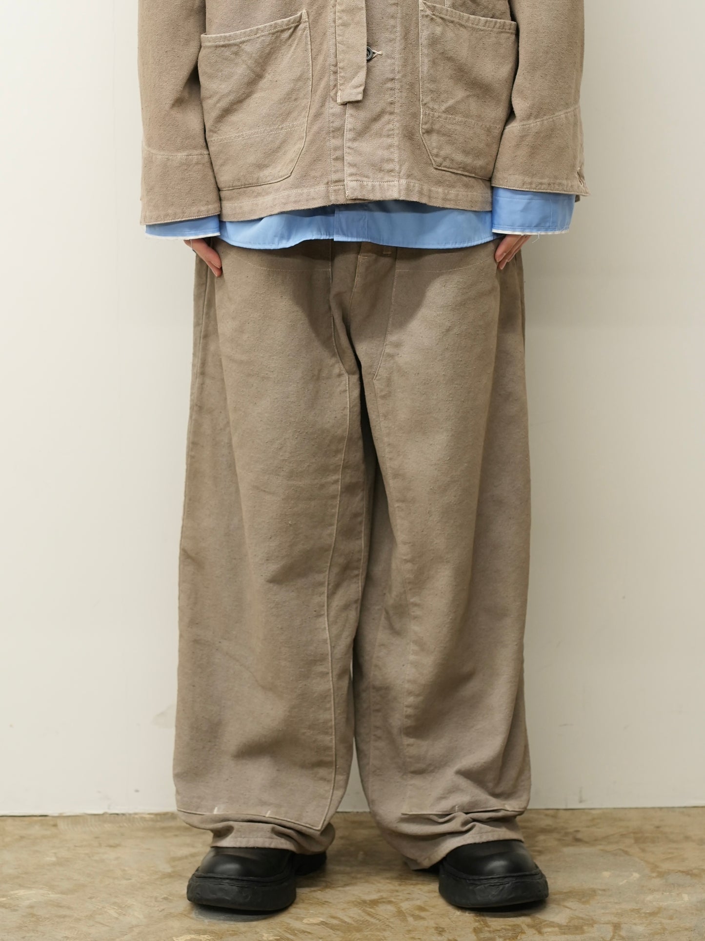 C/R DUCK DOUBLEKNEE PANTS(GREIGE)