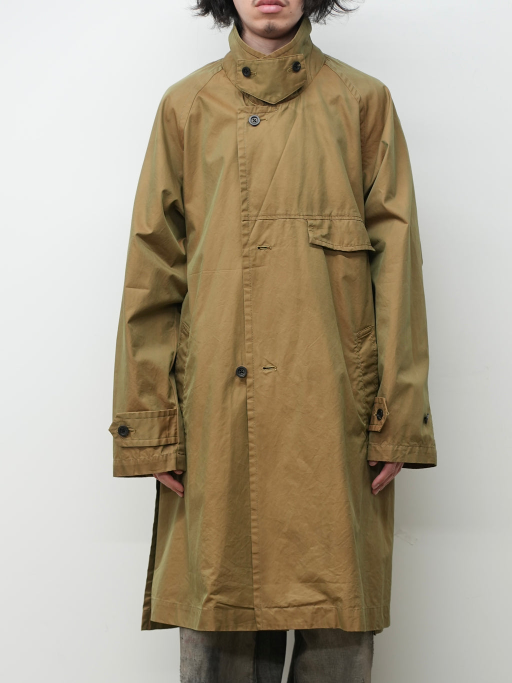 SINGLE BREASTED COLLAR COAT(BEIGE)