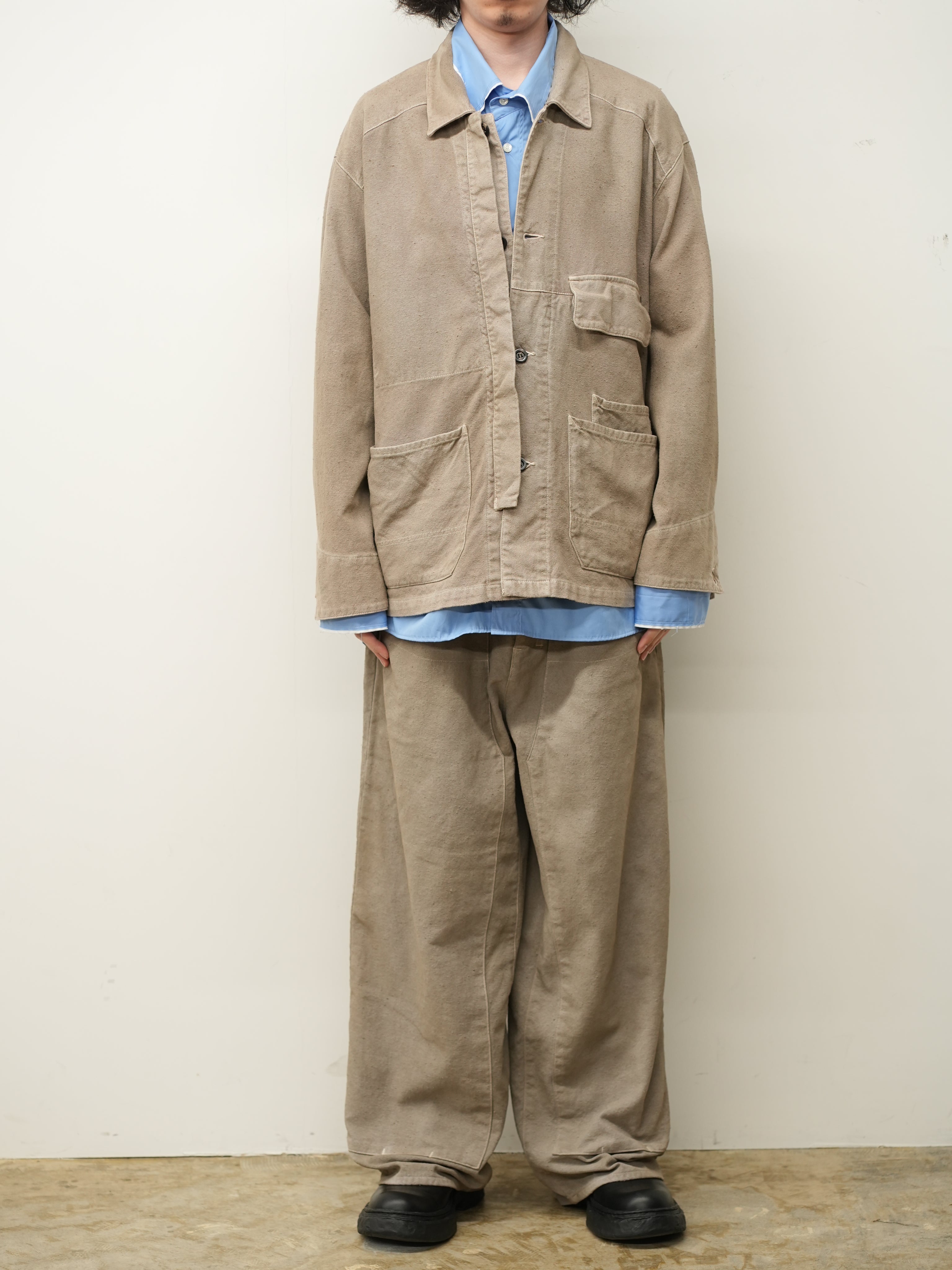C/R DUCK COVERALL JACKET(GREIGE) – ANCELLM