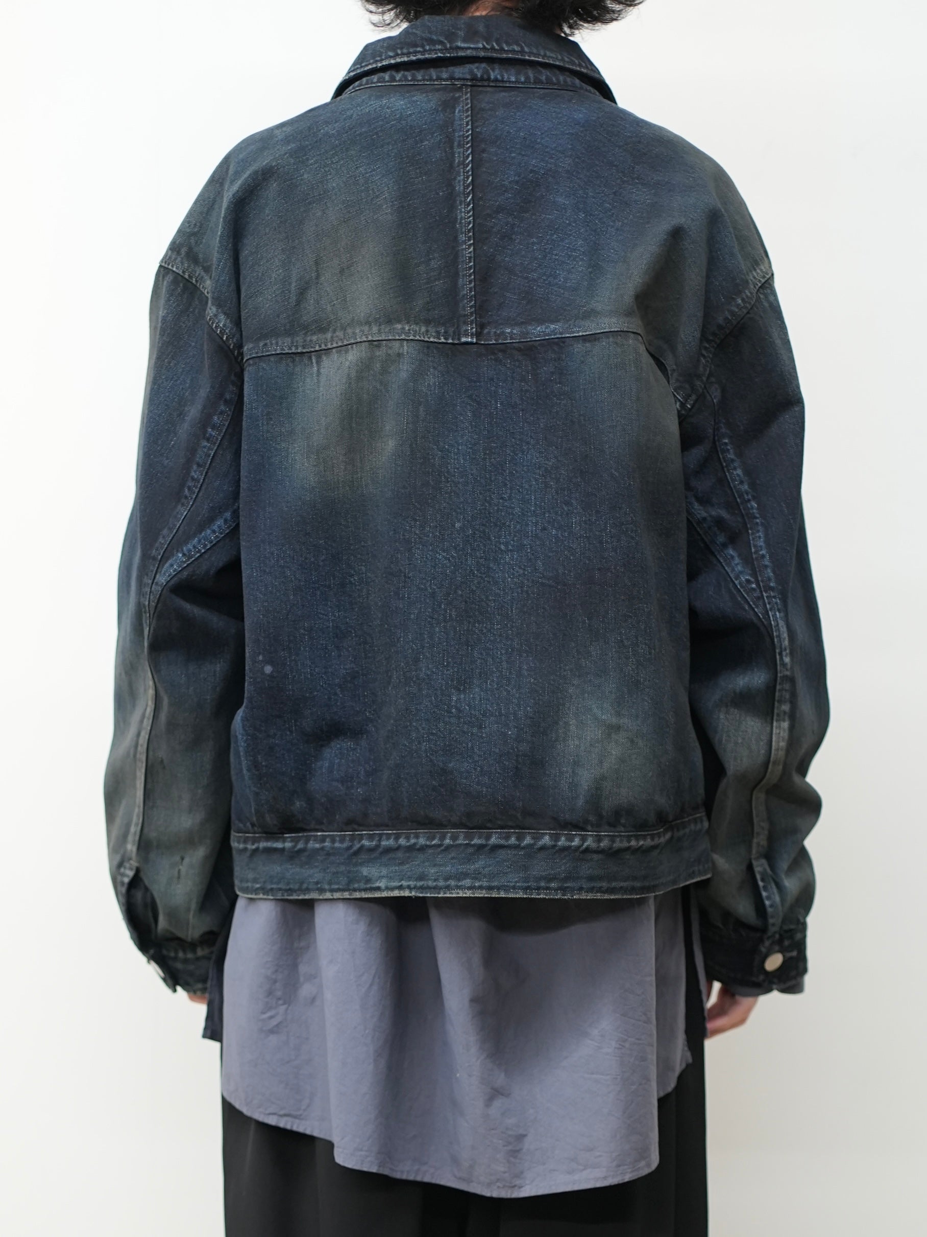 DENIM ZIPUP JACKET(BLACK) – ANCELLM