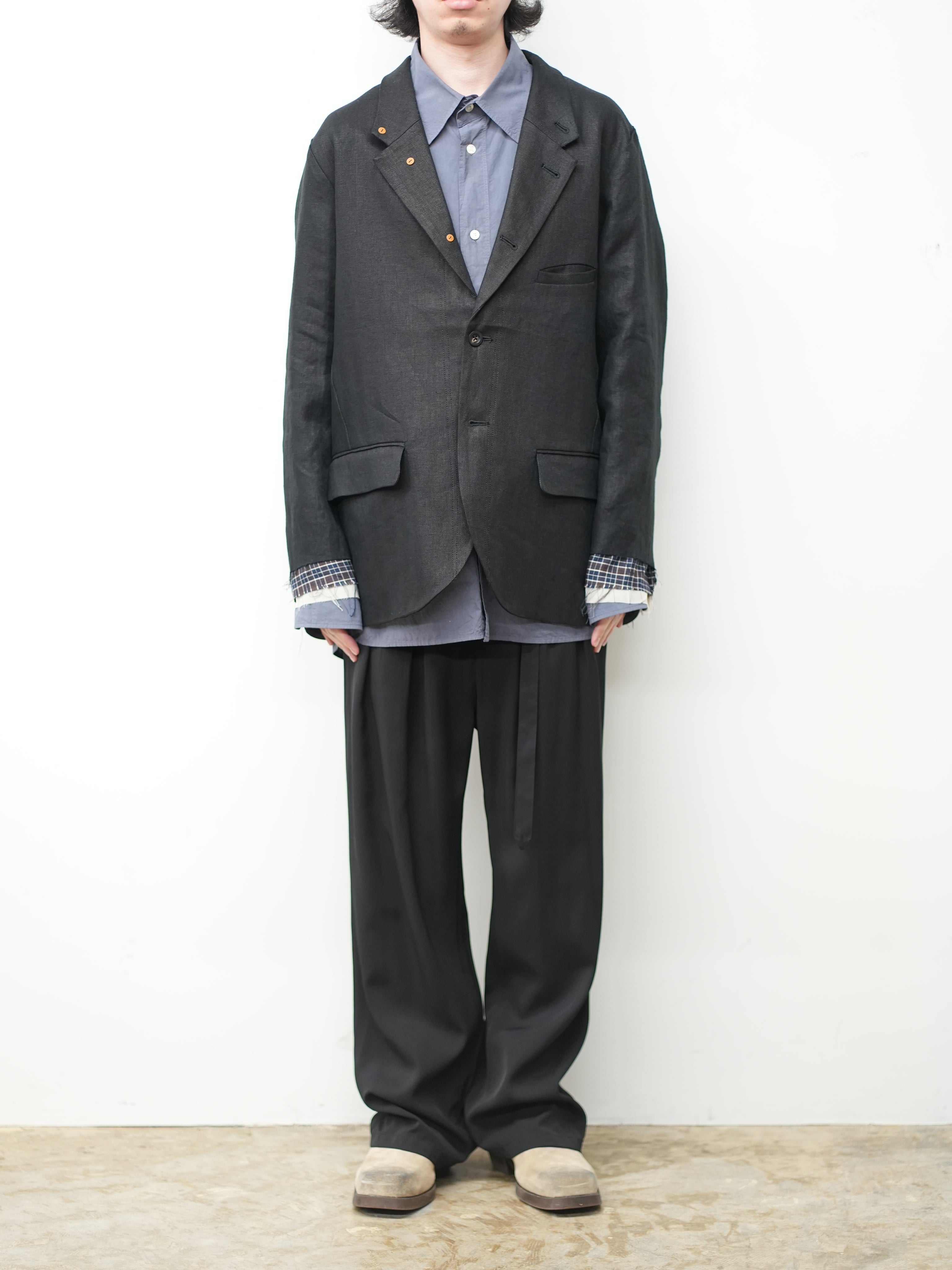LAYERED TAILORED JACKET(BLACK) – ANCELLM