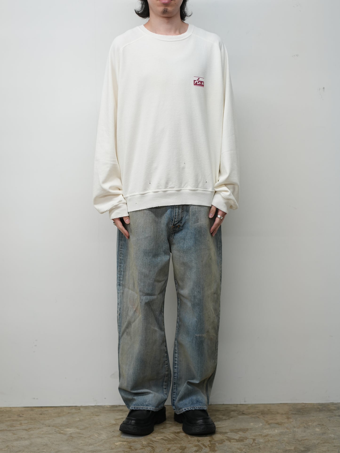 LIGHT LOOP SWEAT SHIRT(WHITE)