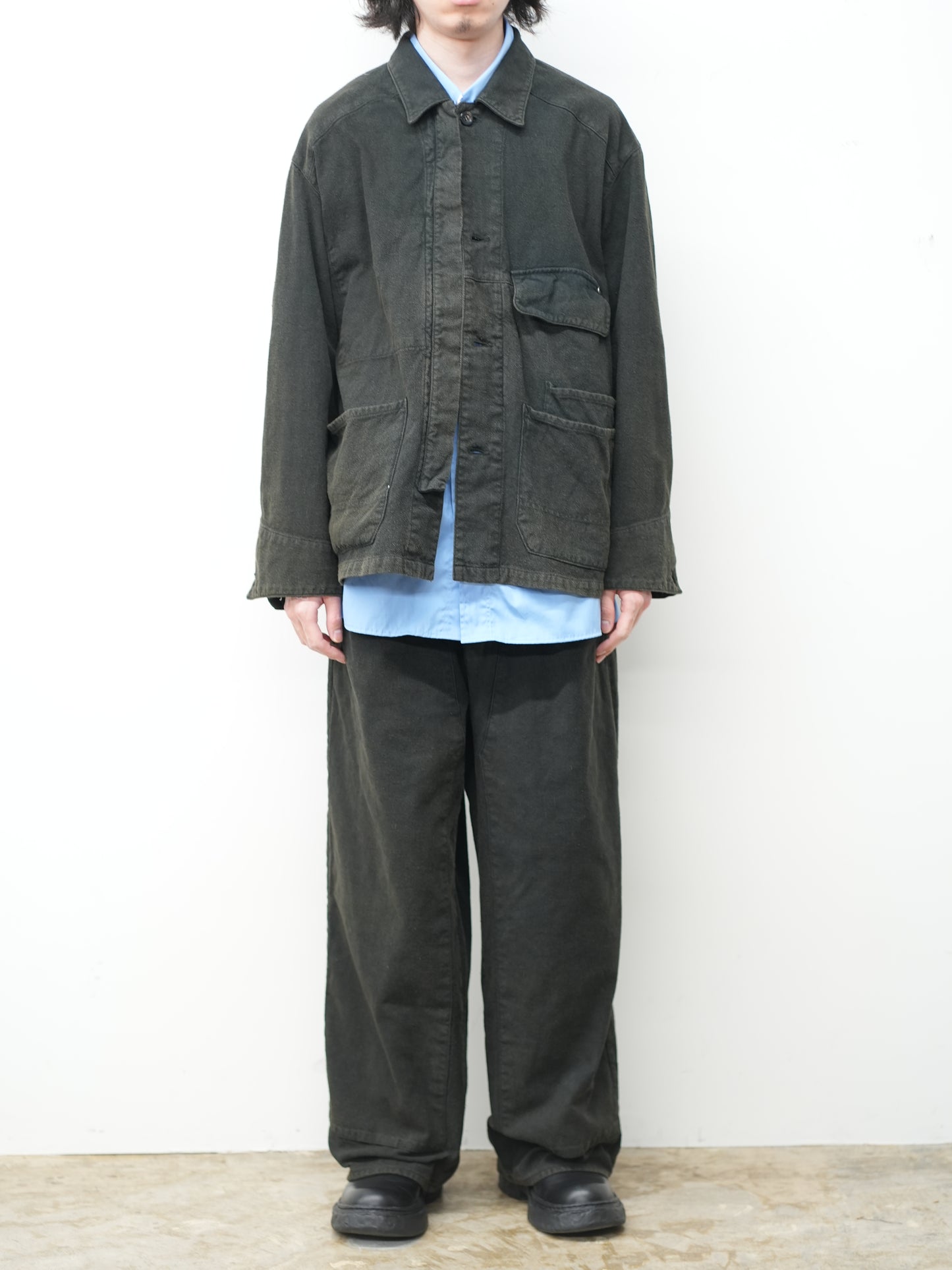 C/R DUCK COVERALL JACKET(BLACK)