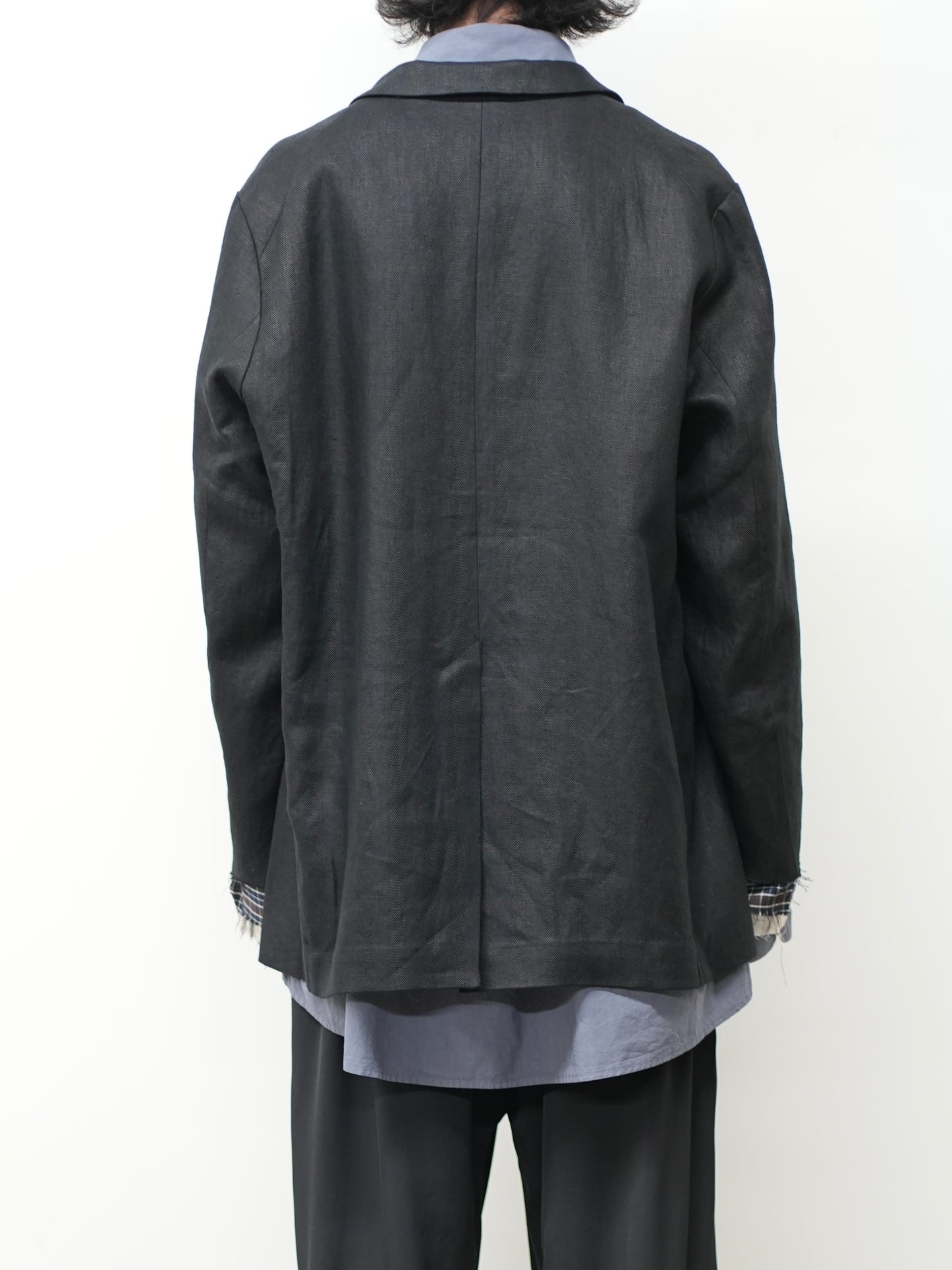 LAYERED TAILORED JACKET(BLACK)