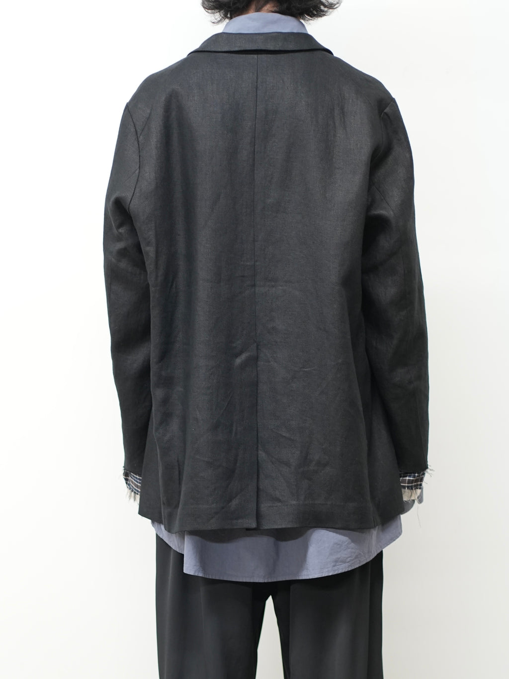 LAYERED TAILORED JACKET(BLACK)