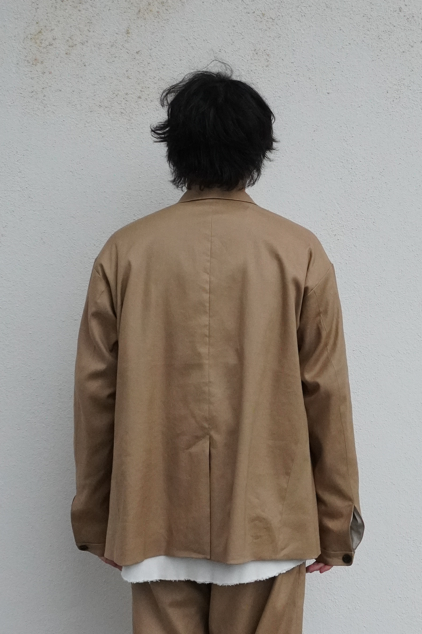 BUTTONLESS TAILORED JACKET(BEIGE)