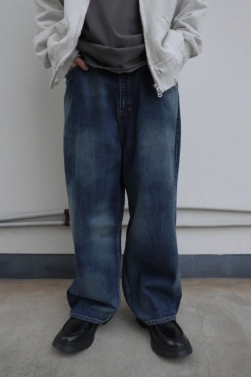 24SS ANCELLM AGING WIDE DENIM PANTS 2新品未使用タグ付き