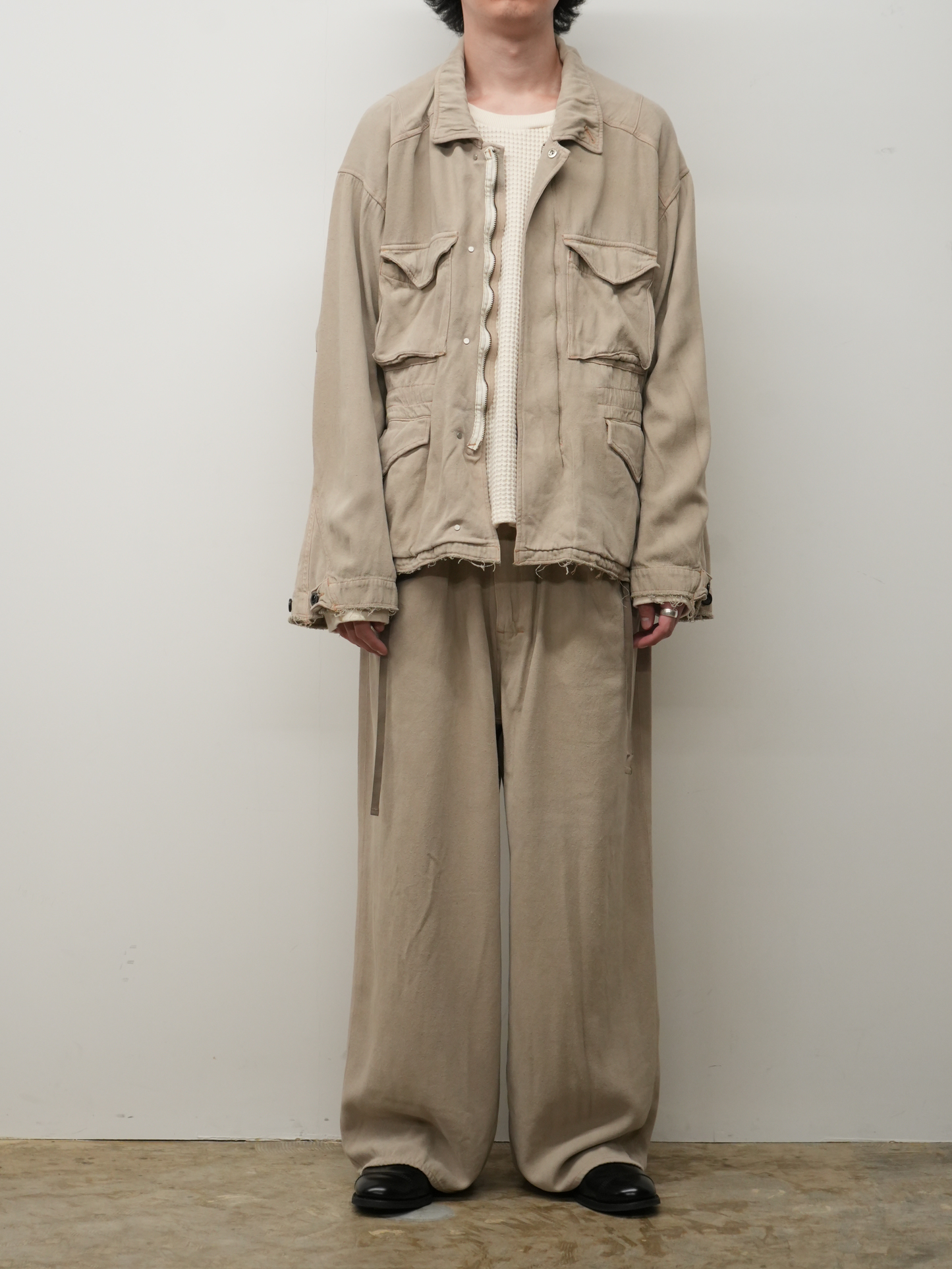 SILK SUEDE FIELD JACKET(SAND)