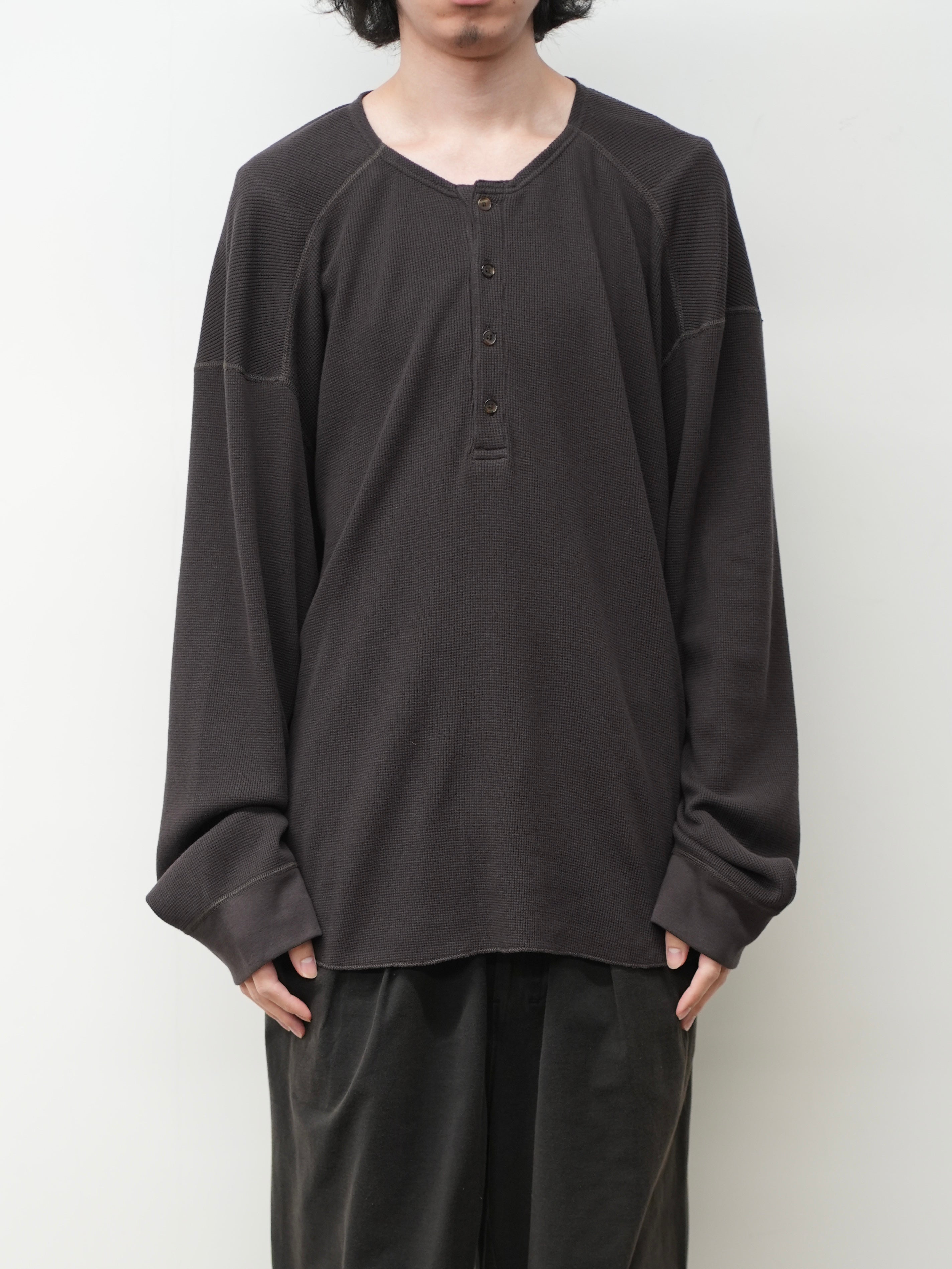 【新品未使用】ANCELLM CA/C HENLEY D.BROWN サイズ1 CA/C HENLEY LS(D.BROWN) – ANCELLM