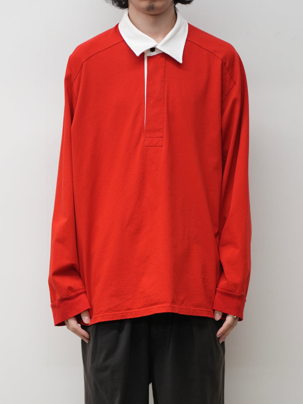 TWO-TONE RUGBY SHIRT(RED)