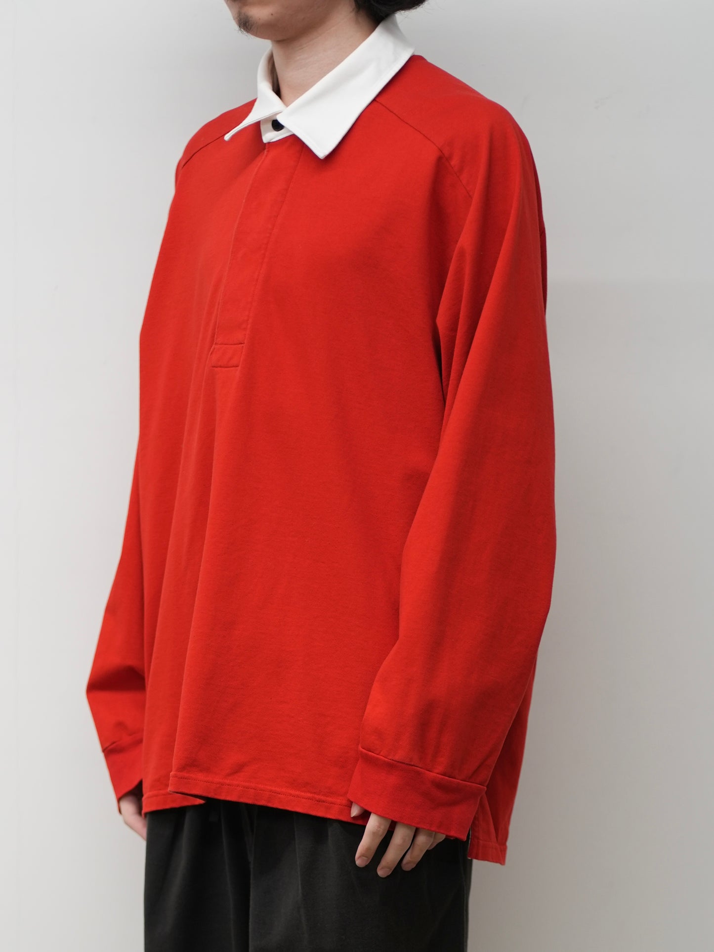 TWO-TONE RUGBY SHIRT(RED)